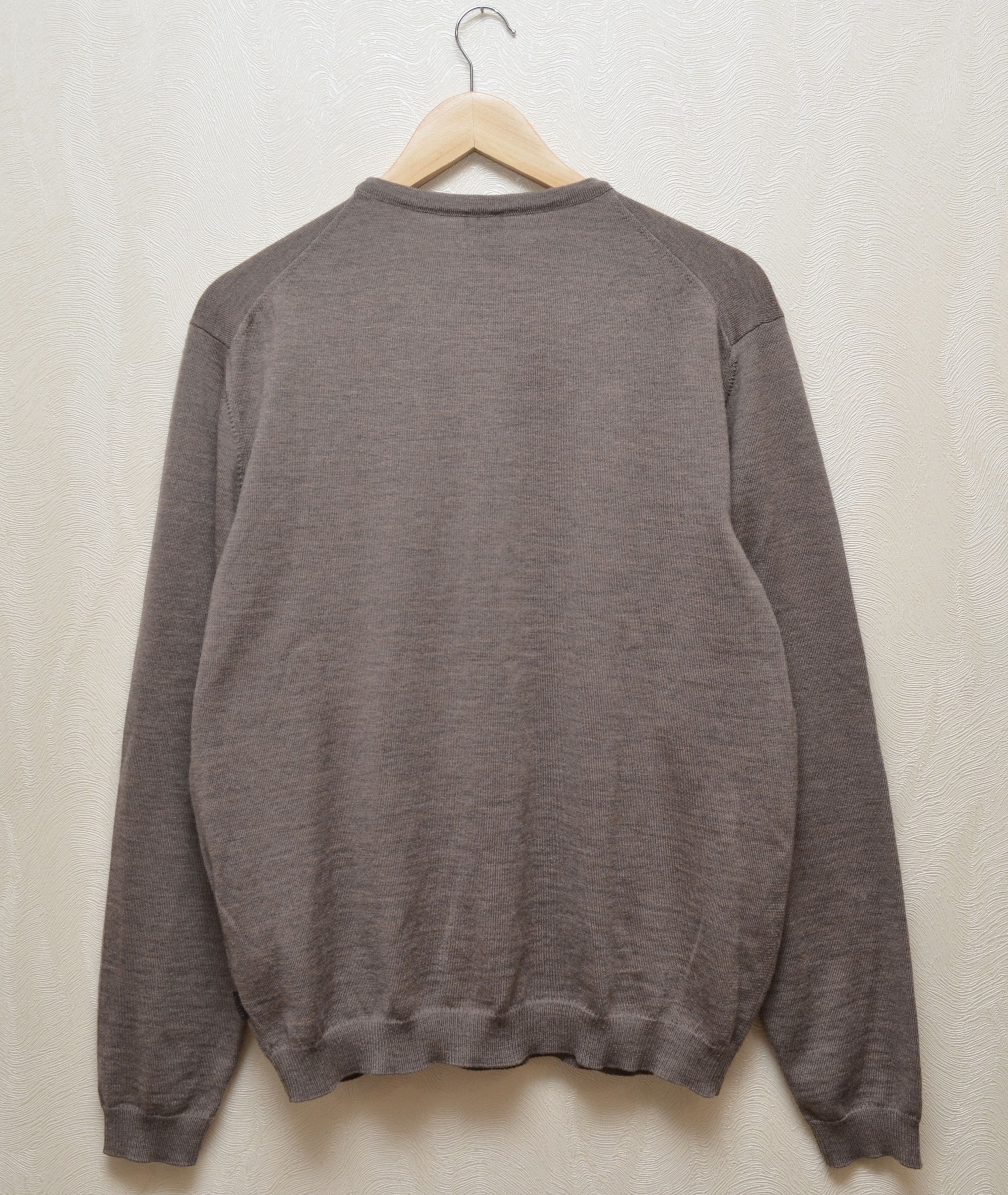 Designer × Hugo Boss Hugo Boss Brown Lana Wool crew neck brown sweater Slim Fit Size US XL / EU 56 / 4 - 6 Thumbnail