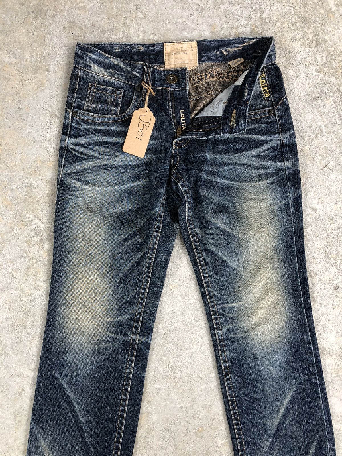 Japanese Brand Rare Yoshitomo Nara Lolita Skull Distressed Jeans Size US 30 / EU 46 - 8 Thumbnail