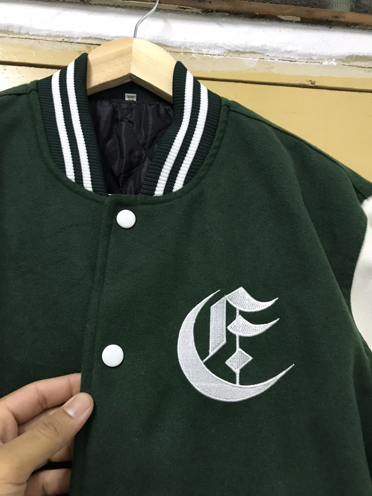 Other Nice❗️Unknown Brand Minimalist Style Wool Varsity Jacket Size US M / EU 48-50 / 2 - 8 Thumbnail