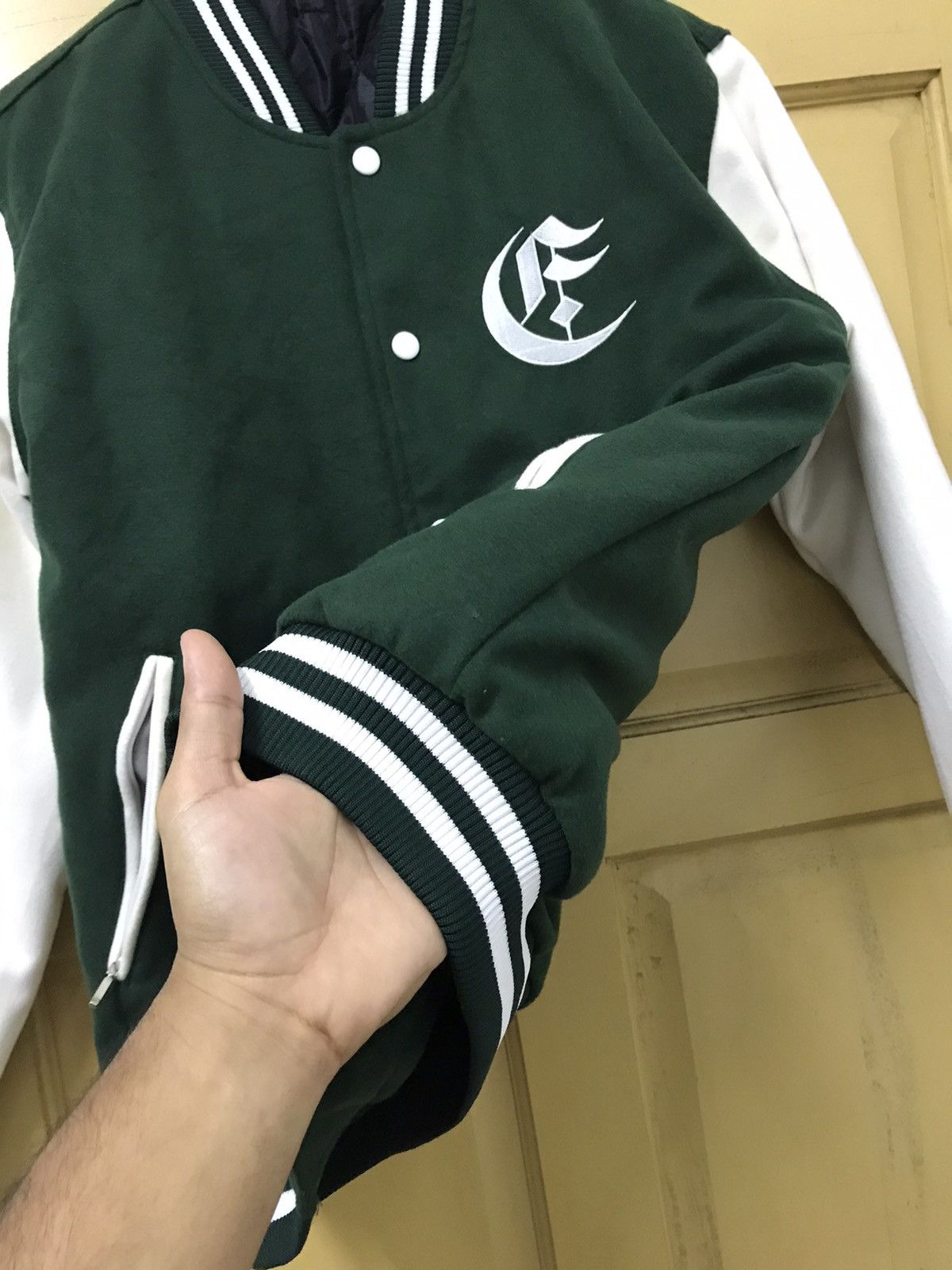 Other Nice❗️Unknown Brand Minimalist Style Wool Varsity Jacket Size US M / EU 48-50 / 2 - 10 Thumbnail