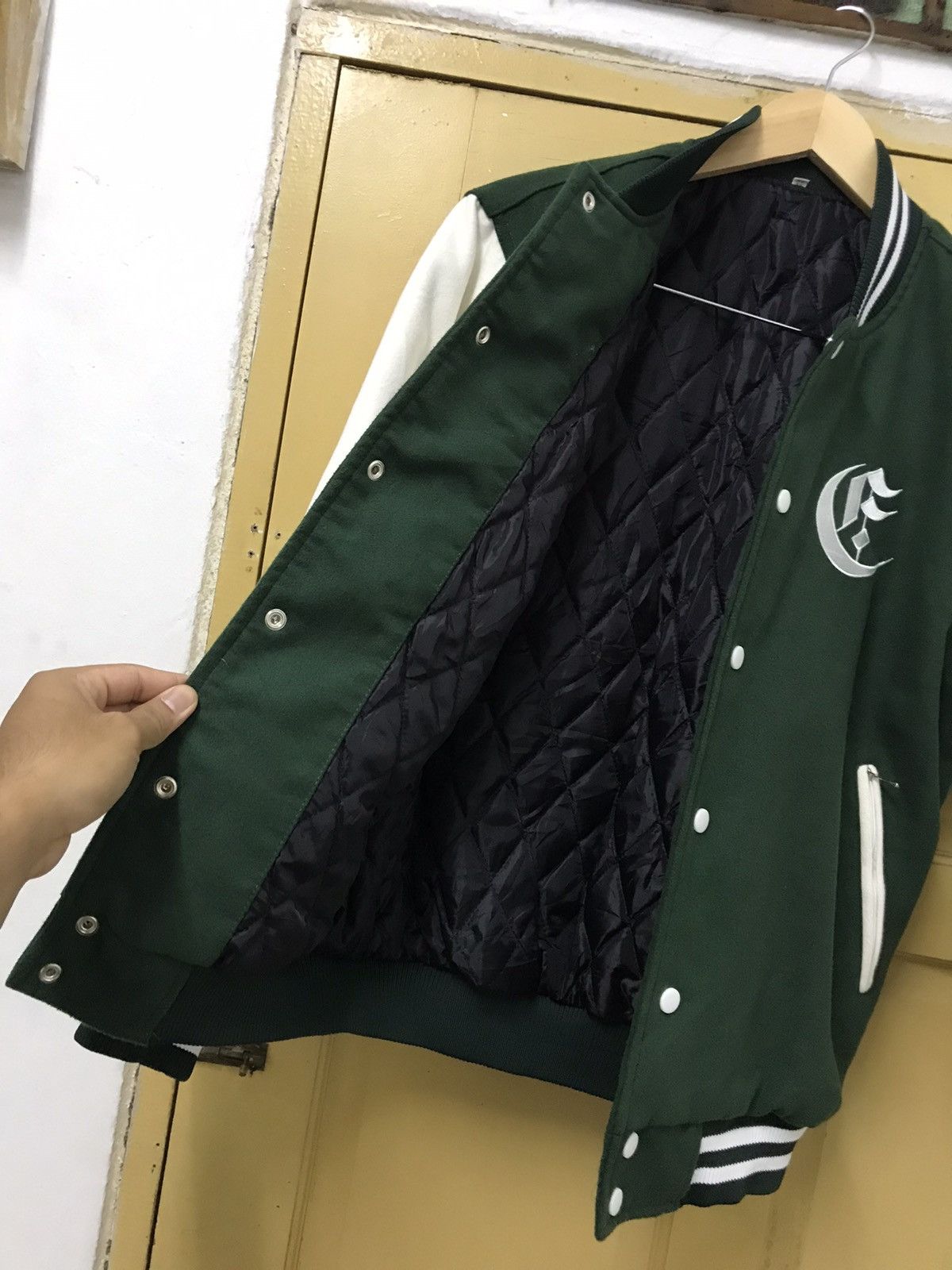 Other Nice❗️Unknown Brand Minimalist Style Wool Varsity Jacket Size US M / EU 48-50 / 2 - 13 Thumbnail
