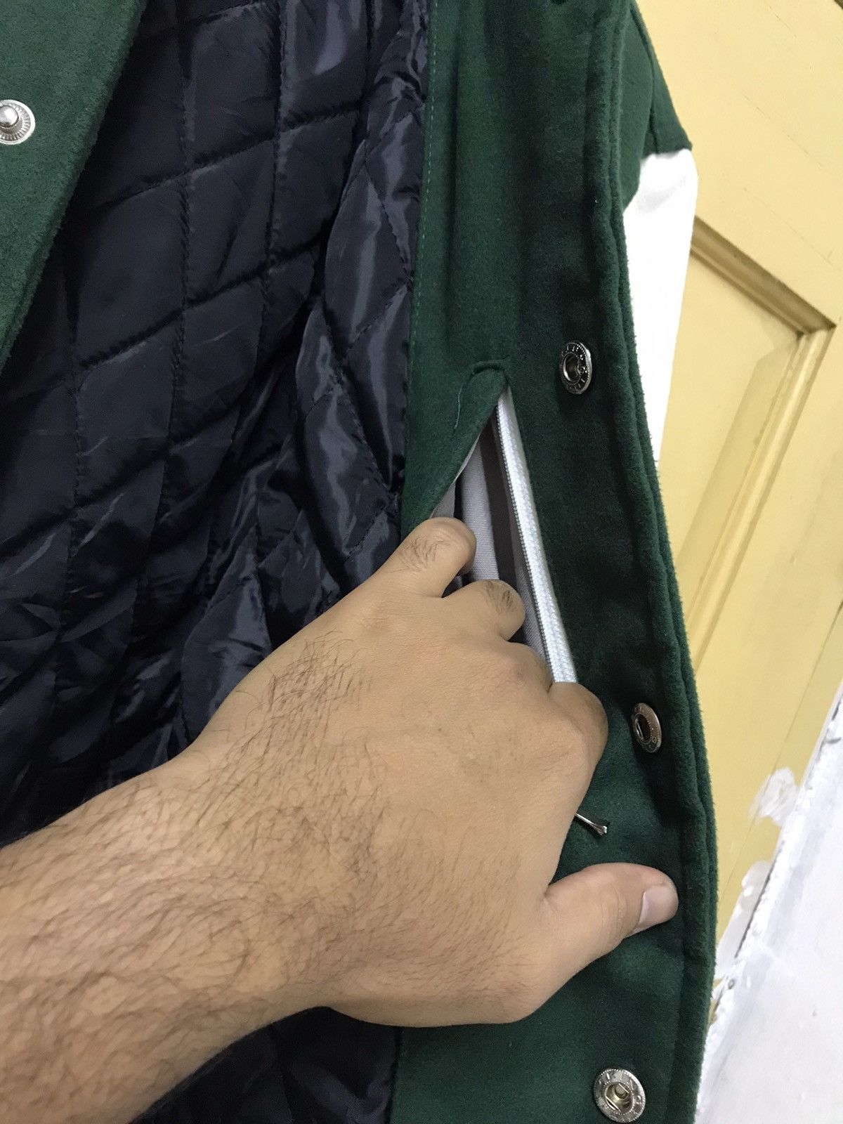 Other Nice❗️Unknown Brand Minimalist Style Wool Varsity Jacket Size US M / EU 48-50 / 2 - 15 Thumbnail