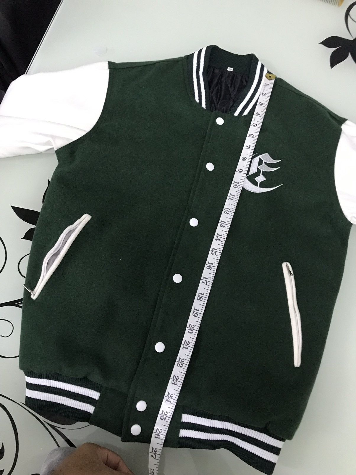 Other Nice❗️Unknown Brand Minimalist Style Wool Varsity Jacket Size US M / EU 48-50 / 2 - 18 Thumbnail