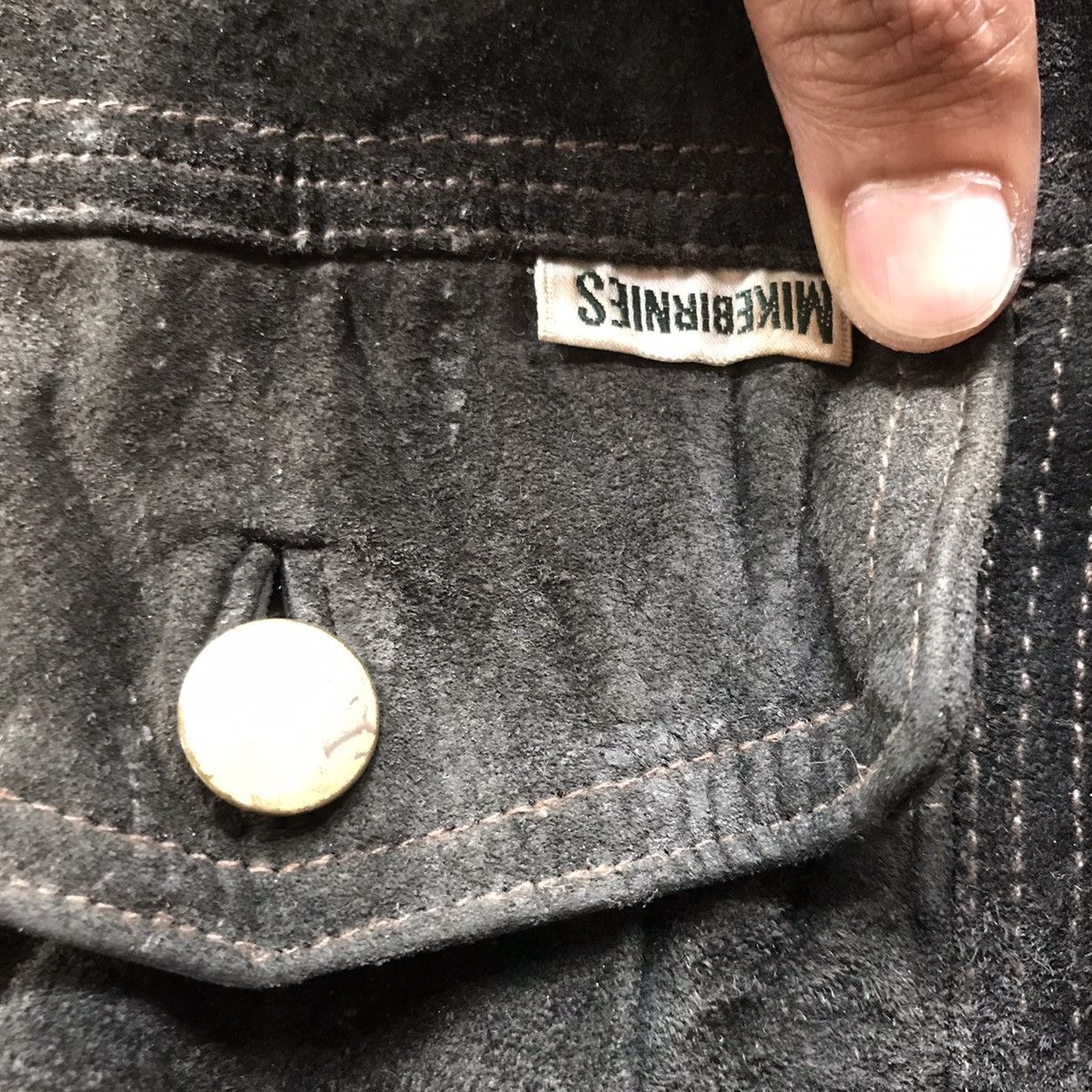 Vintage 🔥RARE🔥 VINTAGE MIKEBIRNIES TRUCKER LEATHER JACKET Size US L / EU 52-54 / 3 - 6 Thumbnail