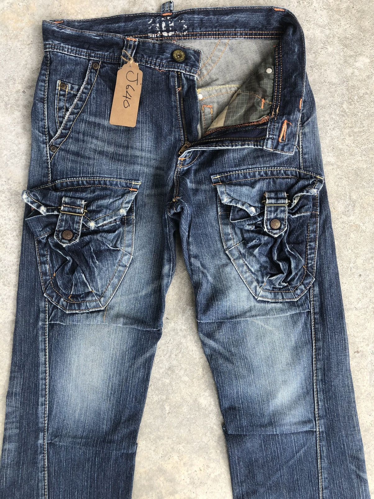 If Six Was Nine Japanese Edwin 503 Flared Jeans Cargo Pants Multipocket Size US 30 / EU 46 - 3 Thumbnail