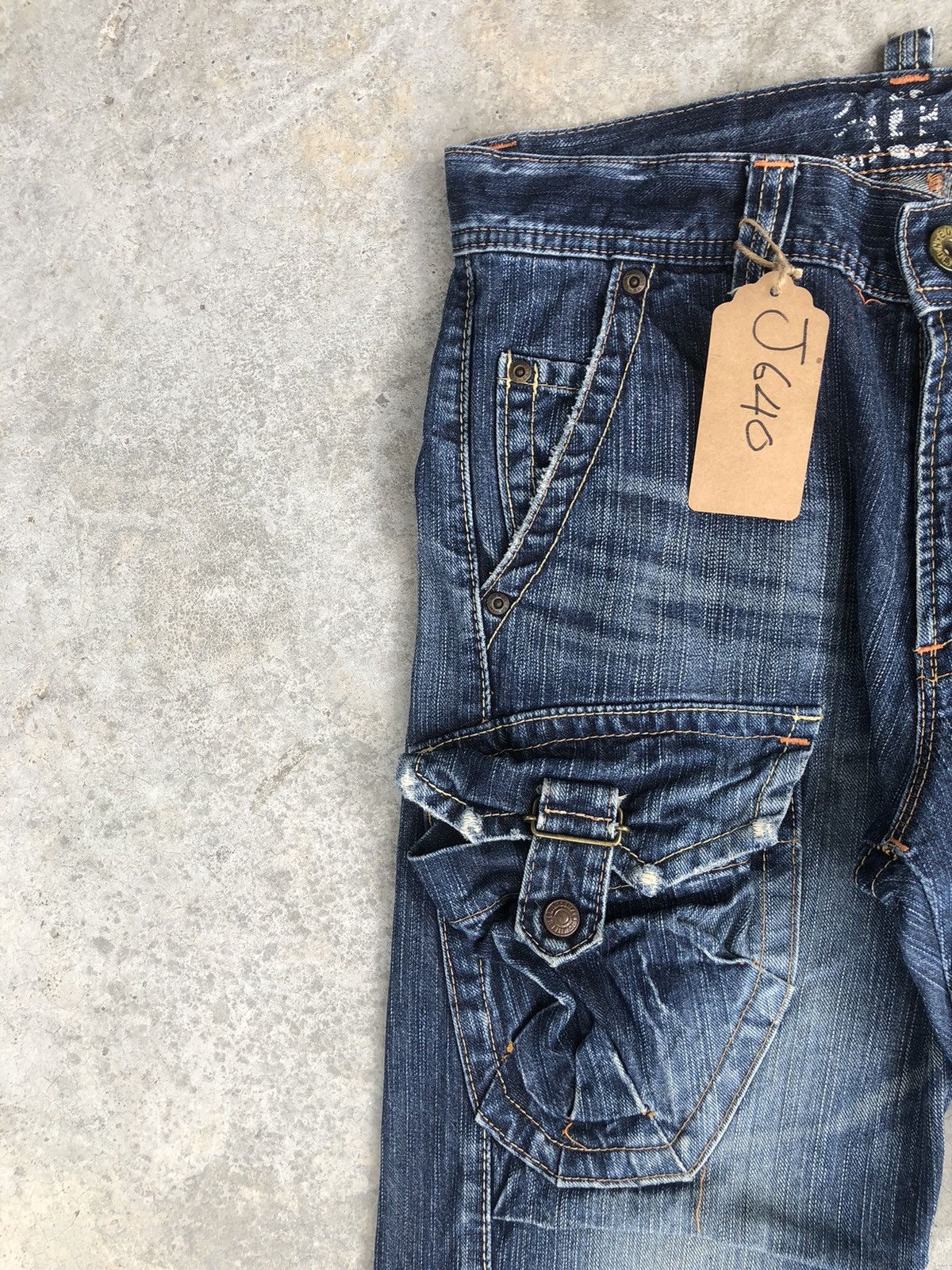 If Six Was Nine Japanese Edwin 503 Flared Jeans Cargo Pants Multipocket Size US 30 / EU 46 - 4 Thumbnail