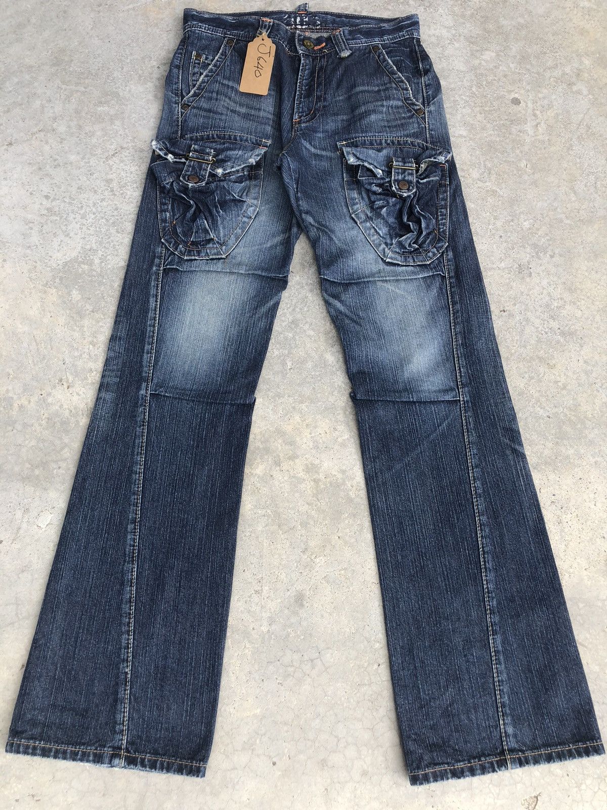 If Six Was Nine Japanese Edwin 503 Flared Jeans Cargo Pants Multipocket Size US 30 / EU 46 - 1 Thumbnail