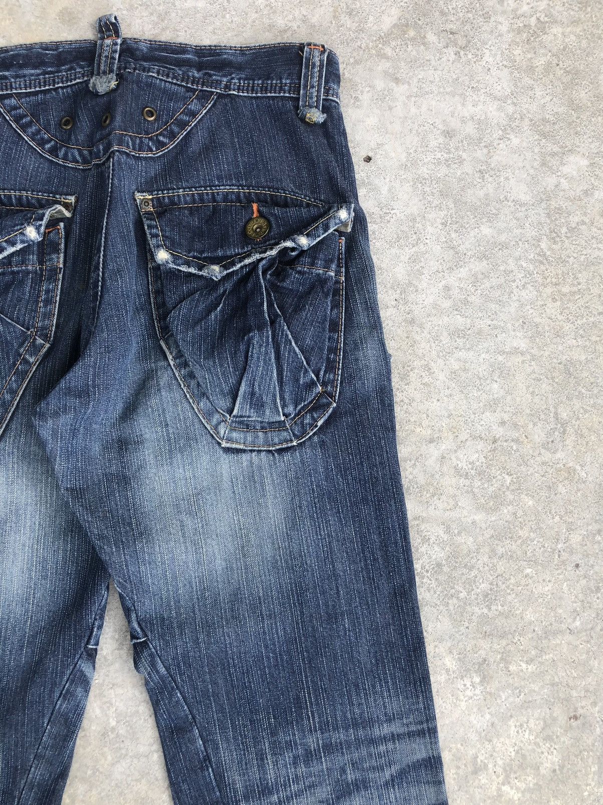If Six Was Nine Japanese Edwin 503 Flared Jeans Cargo Pants Multipocket Size US 30 / EU 46 - 10 Thumbnail