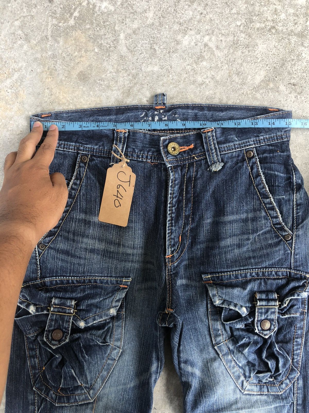 If Six Was Nine Japanese Edwin 503 Flared Jeans Cargo Pants Multipocket Size US 30 / EU 46 - 15 Thumbnail
