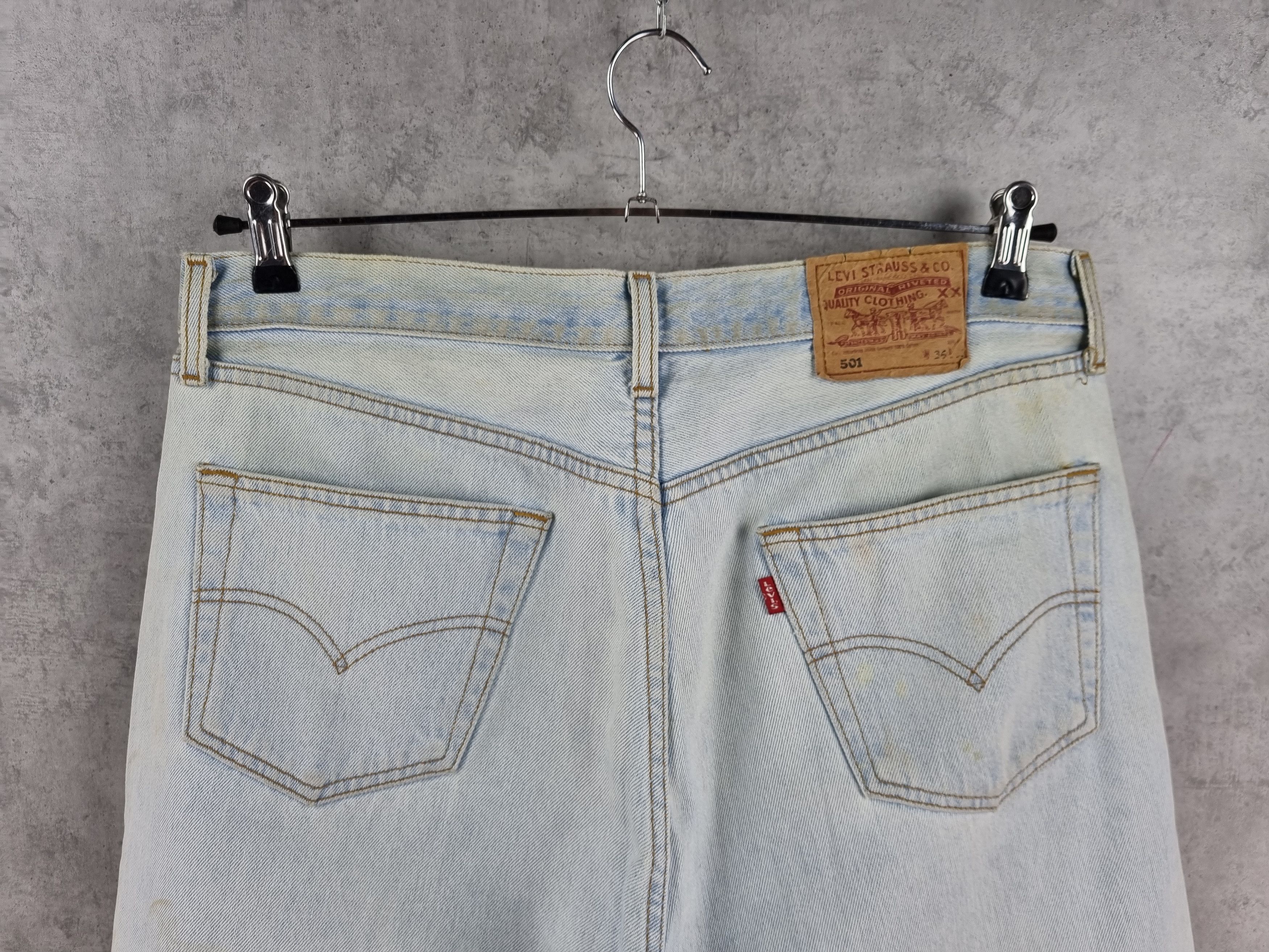 Levi's × Levi's Vintage Clothing 90s Dirty Unique Levis 501 Aesthetic Vintage Jeans Size US 32 / EU 48 - 6 Thumbnail