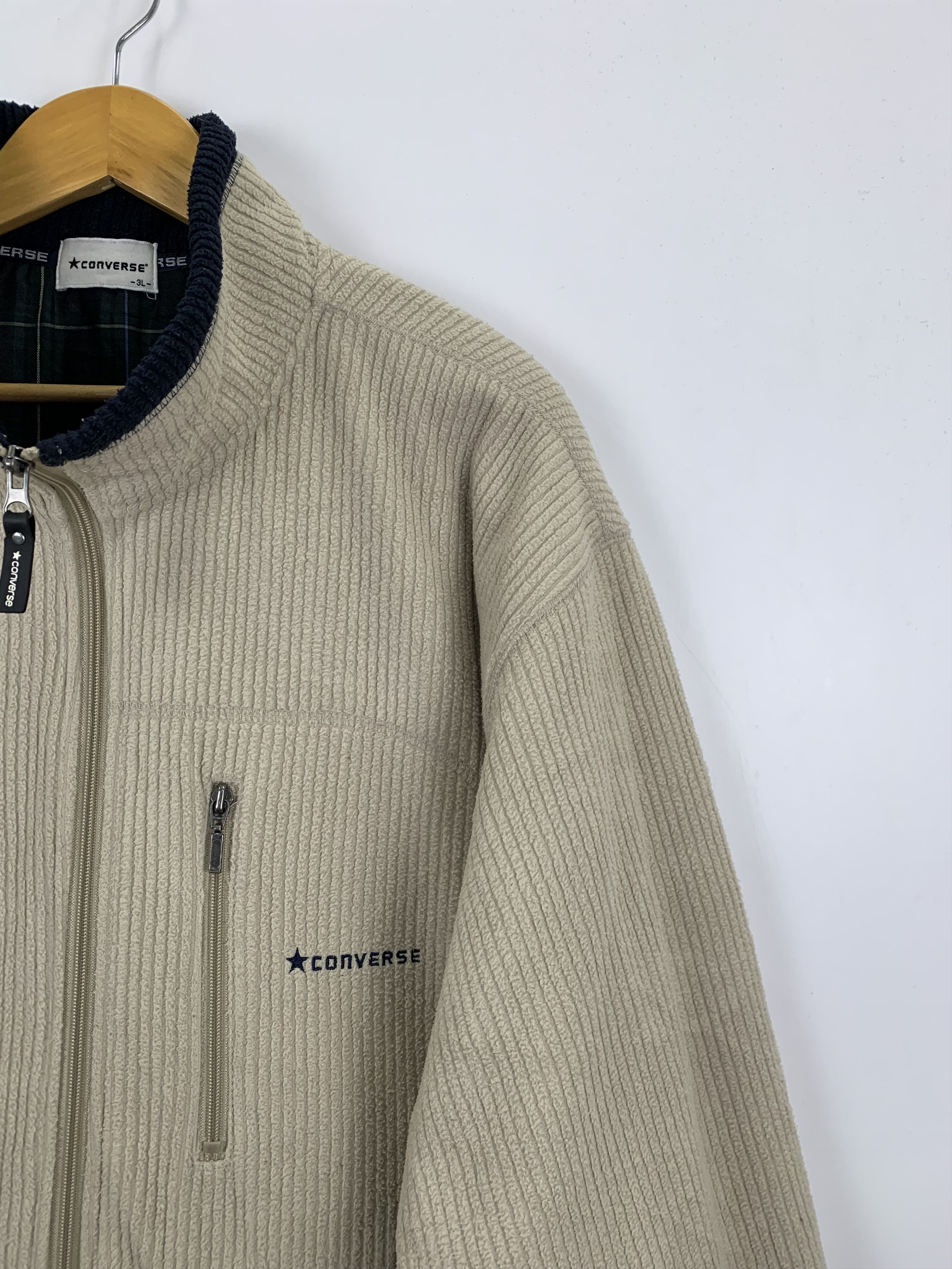 Converse × Vintage Vintage Converse Bomber Fleece Jacket Size US XXL / EU 58 / 5 - 7 Thumbnail