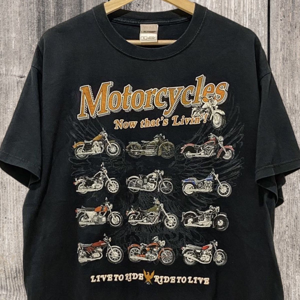 Vintage Vintage 2002 Biker Tee – Motorcycle(DDP / No Import Fees) Size US XL / EU 56 / 4 - 2 Thumbnail