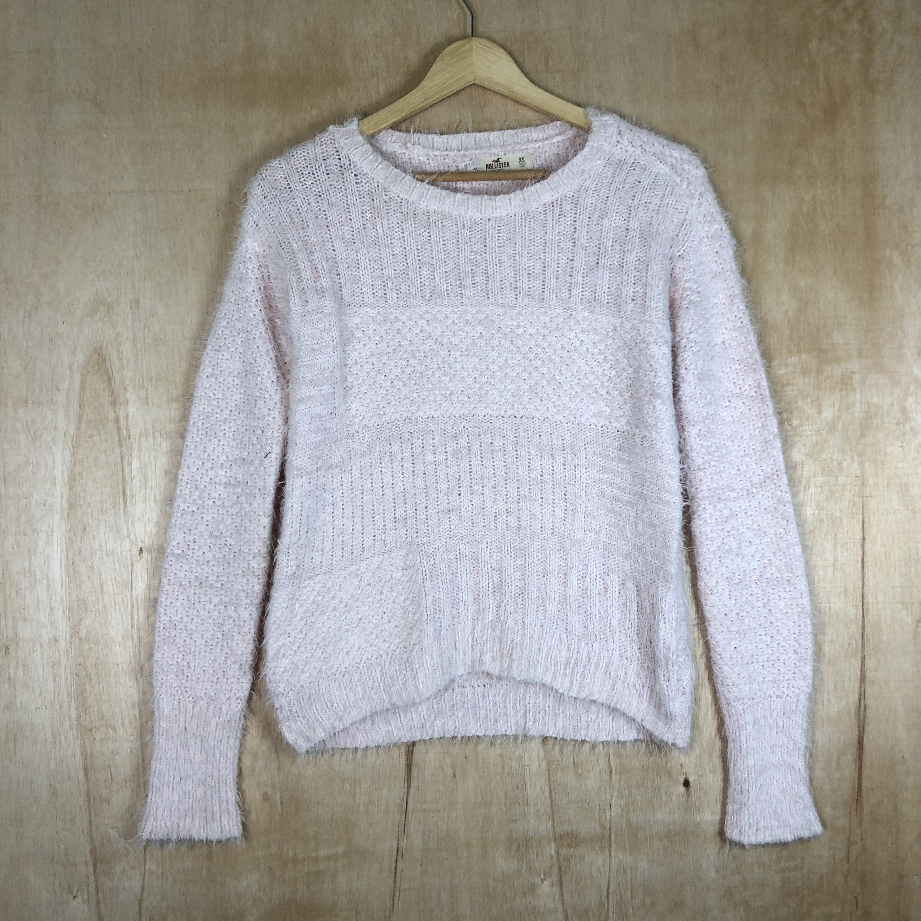 DLL Hollister Mohair Shag Shaggy fur Knitwear #c058