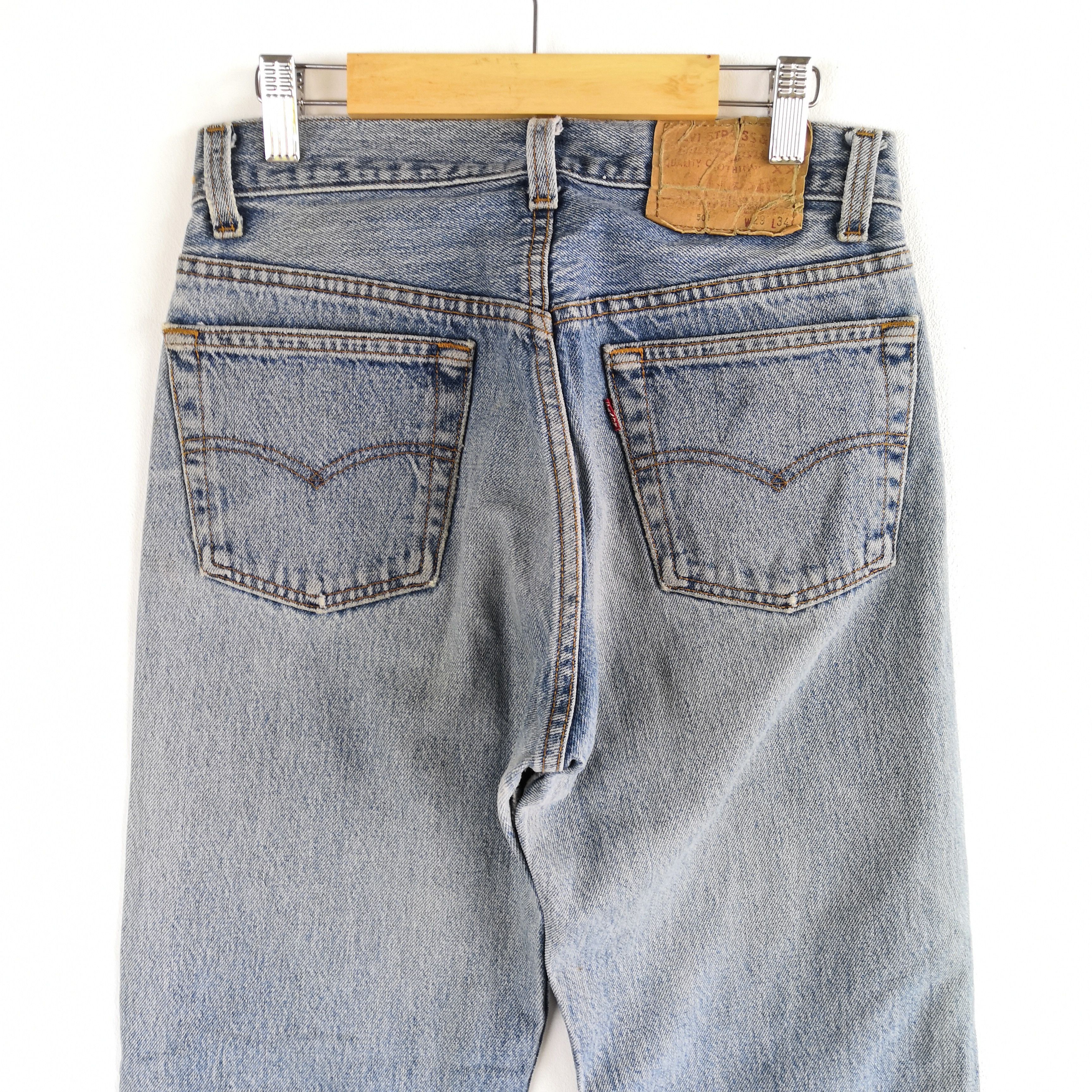 Levi's Vintage 70s Levis 501 Jeans Faded Released Hem Levis Denim Size 26" / US 2 / IT 38 - 6 Thumbnail