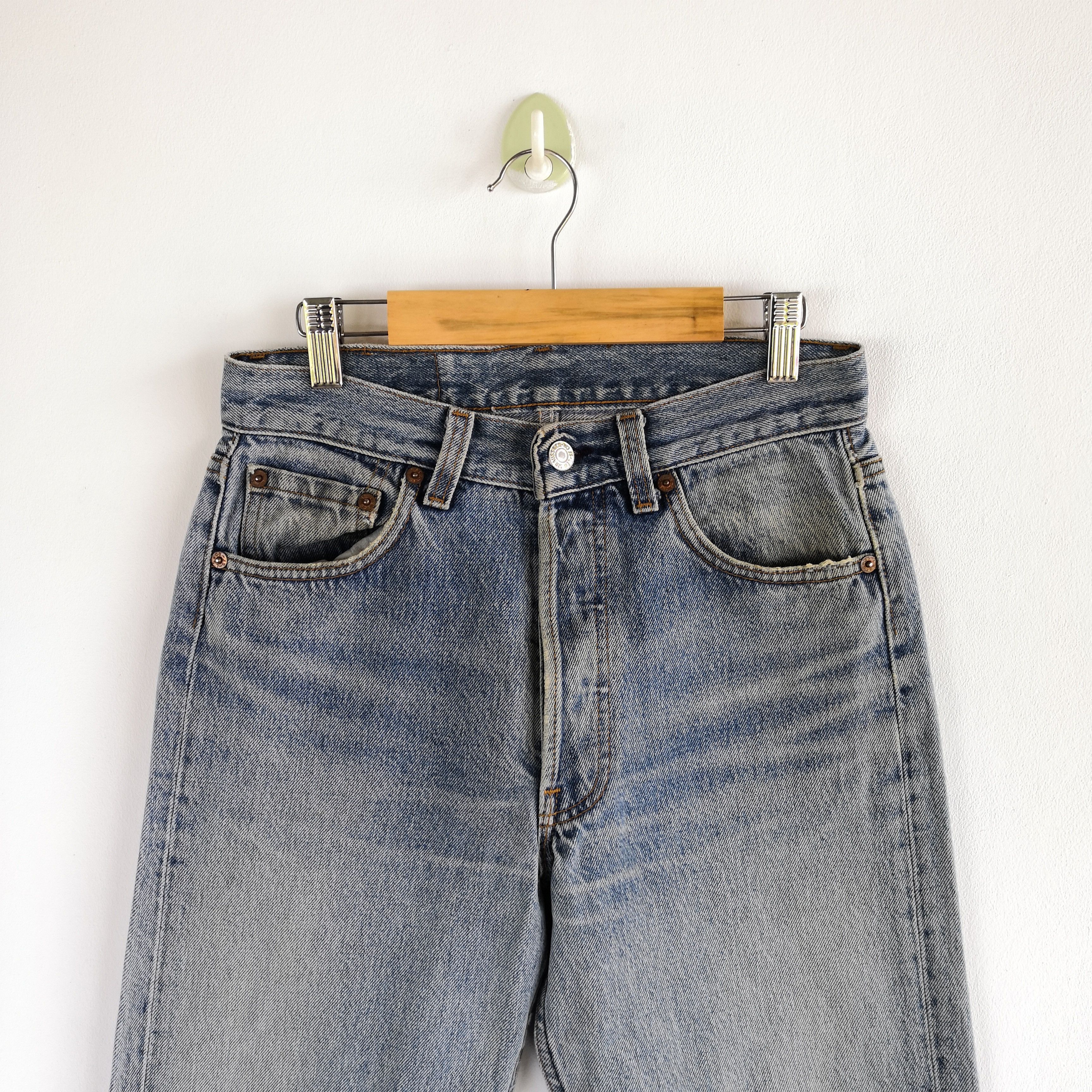 Levi's Vintage 70s Levis 501 Jeans Faded Released Hem Levis Denim Size 26" / US 2 / IT 38 - 3 Thumbnail