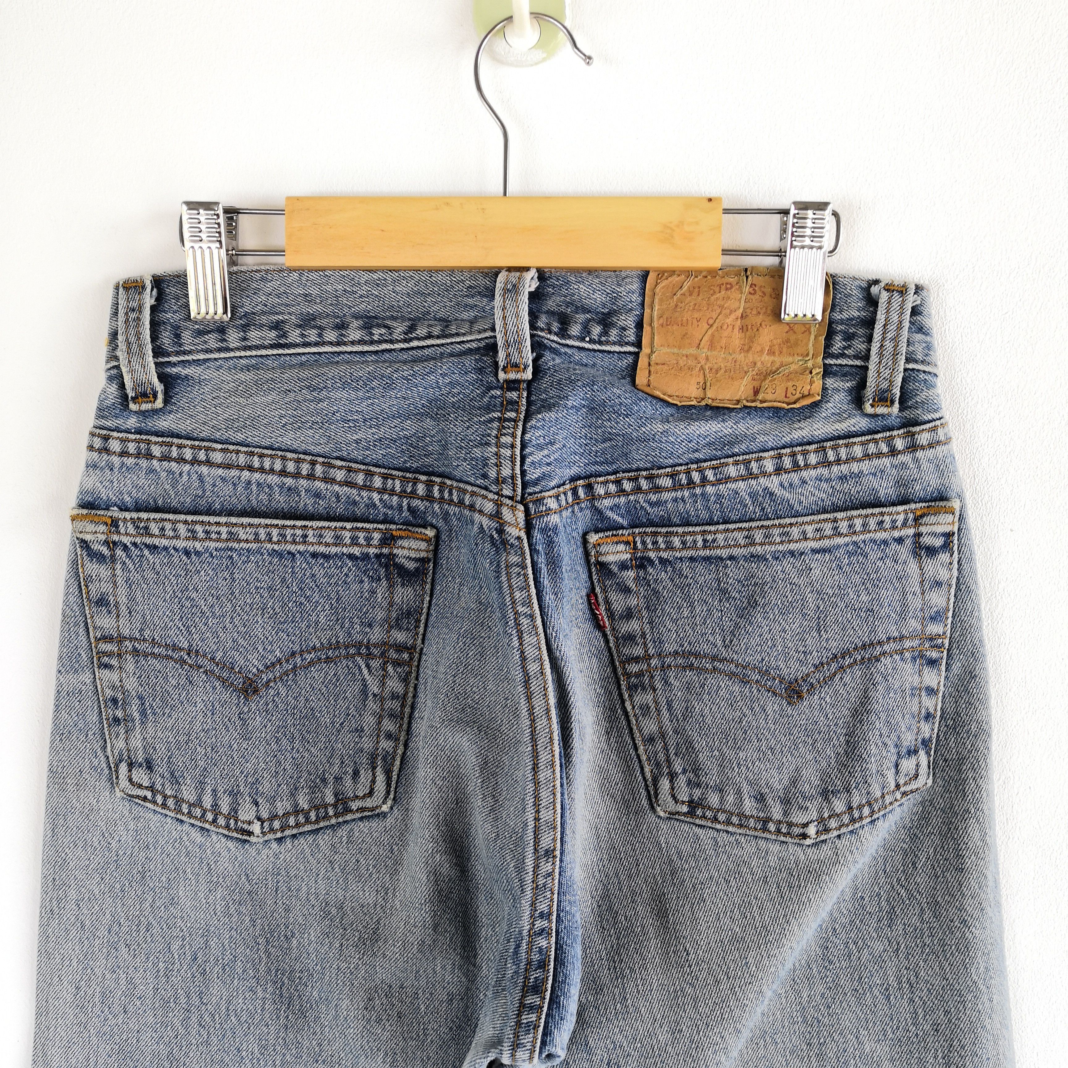 Levi's Vintage 70s Levis 501 Jeans Faded Released Hem Levis Denim Size 26" / US 2 / IT 38 - 4 Thumbnail