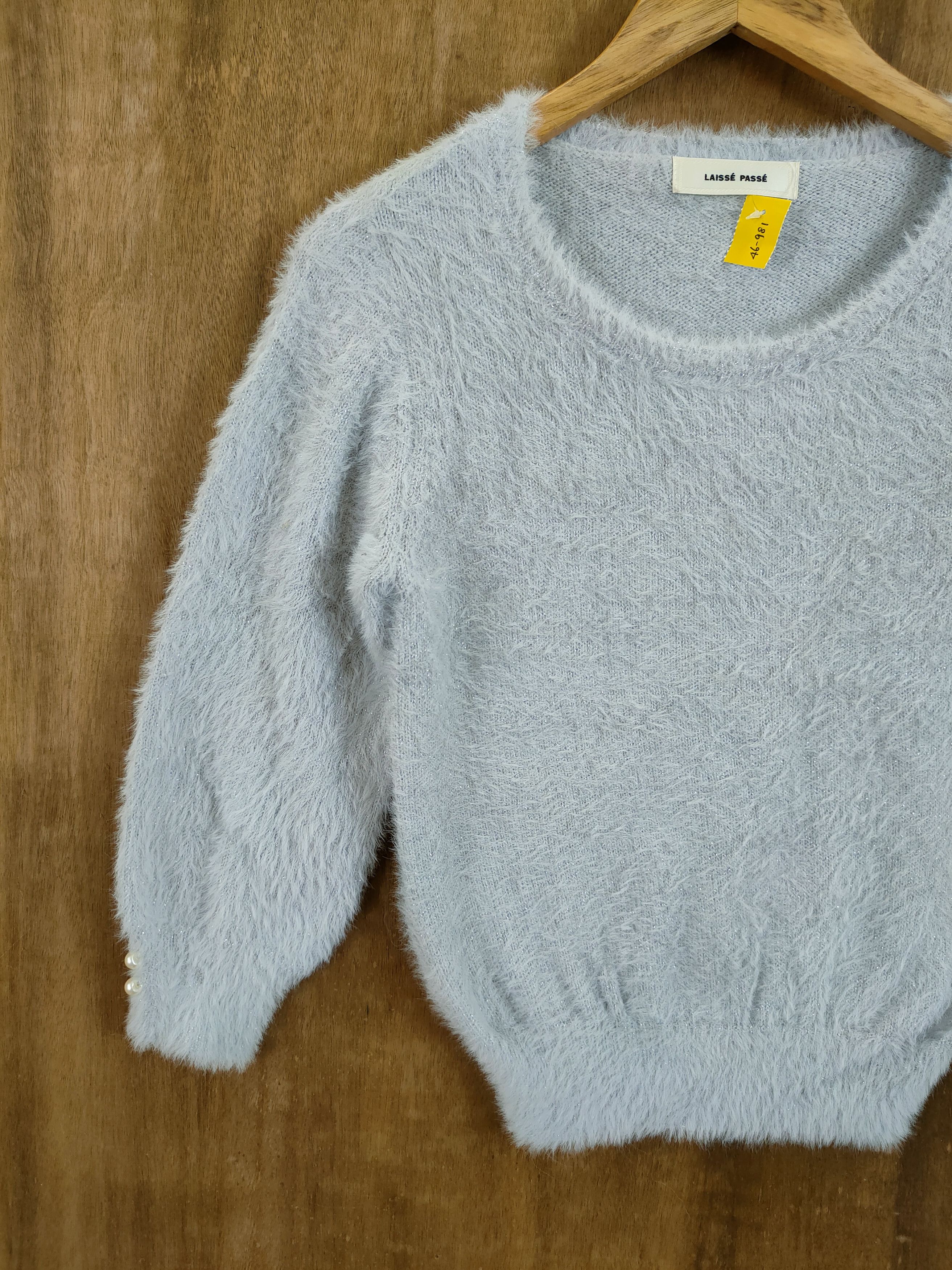 Homespun Knitwear D Laisse Passe mohair fur shag shaggy knitwear #46-981 Size XS / US 0-2 / IT 36-38 - 2 Thumbnail