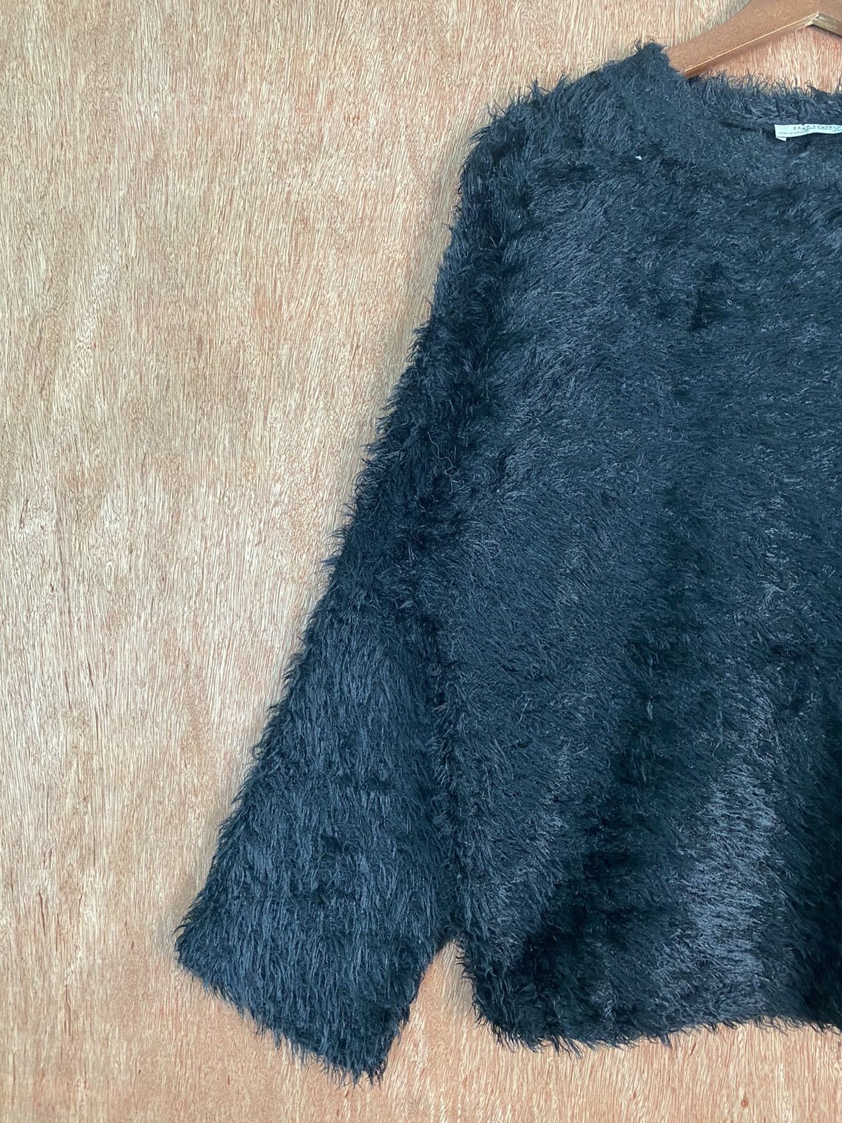 Homespun Knitwear × Other DL Zara Black Shag Shaggy Fur Mohair Knitwear #B619 Size S / US 4 / IT 40 - 3 Thumbnail