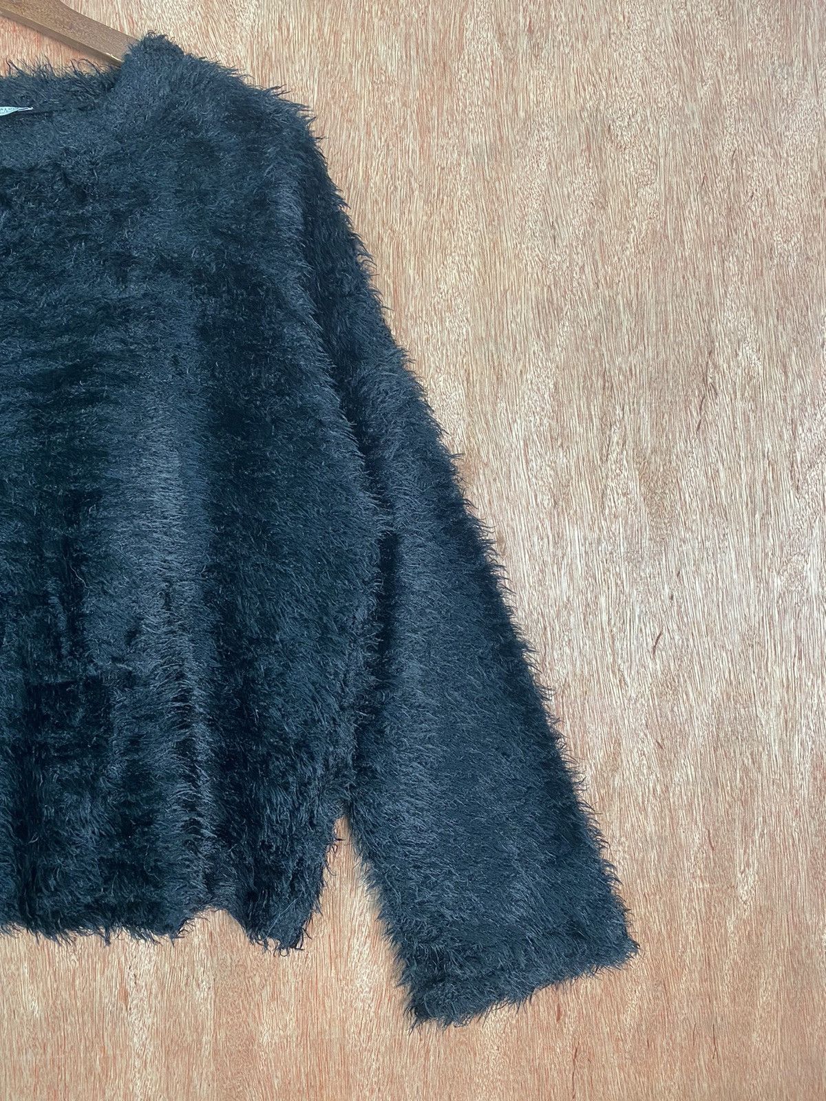 Homespun Knitwear × Other DL Zara Black Shag Shaggy Fur Mohair Knitwear #B619 Size S / US 4 / IT 40 - 4 Thumbnail