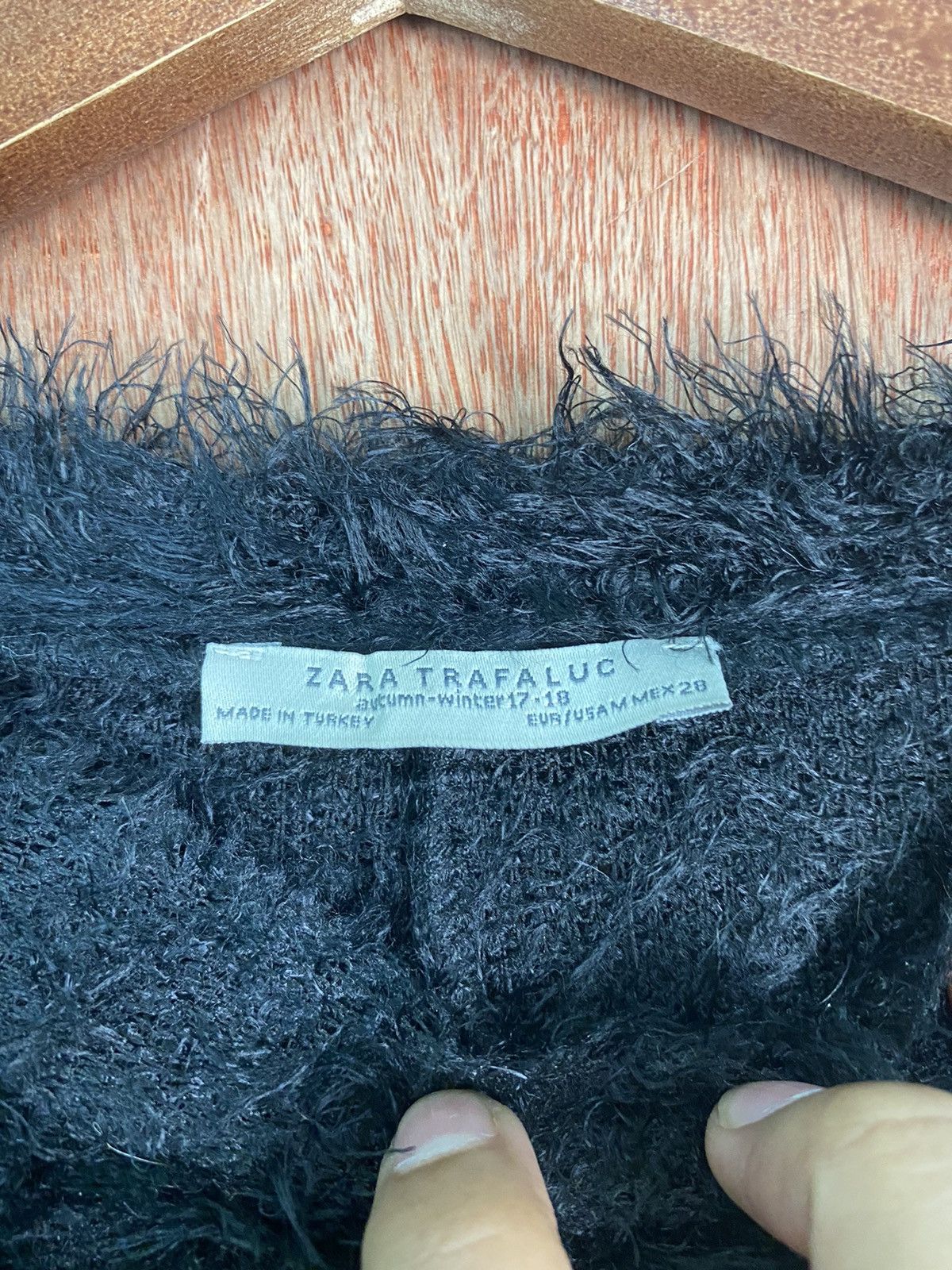 Homespun Knitwear × Other DL Zara Black Shag Shaggy Fur Mohair Knitwear #B619 Size S / US 4 / IT 40 - 7 Thumbnail