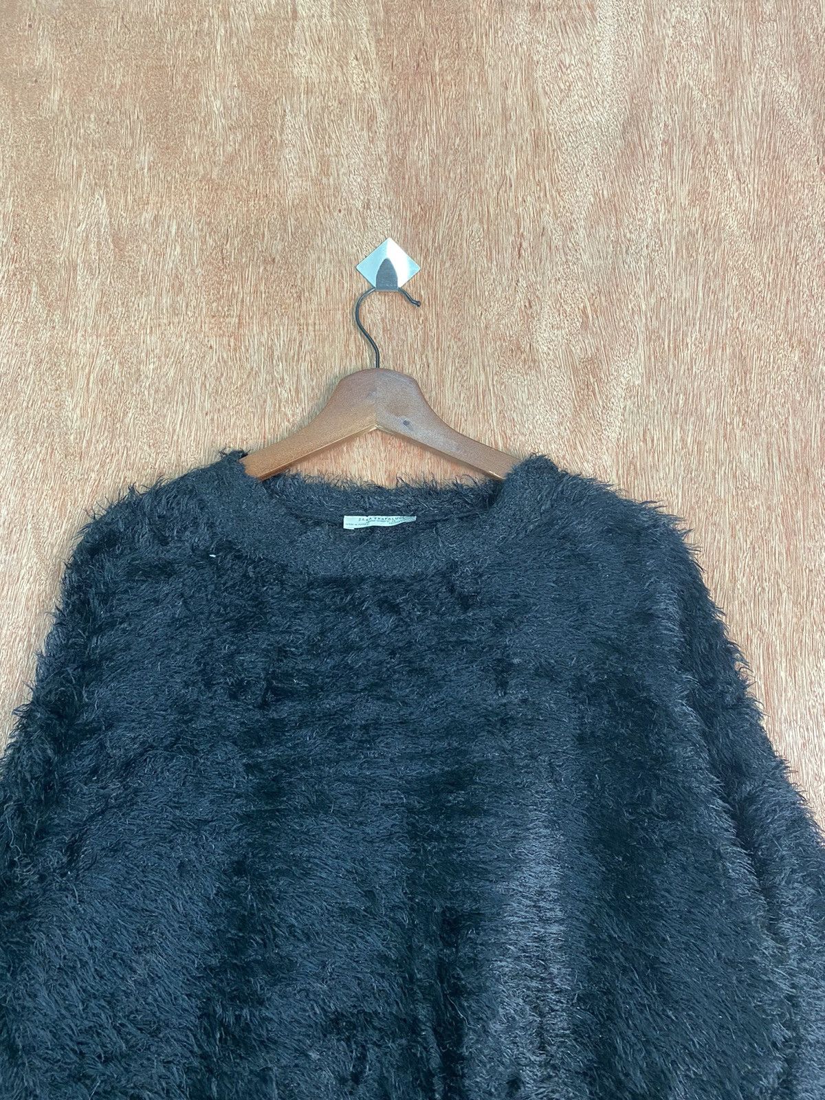 Homespun Knitwear × Other DL Zara Black Shag Shaggy Fur Mohair Knitwear #B619 Size S / US 4 / IT 40 - 2 Thumbnail