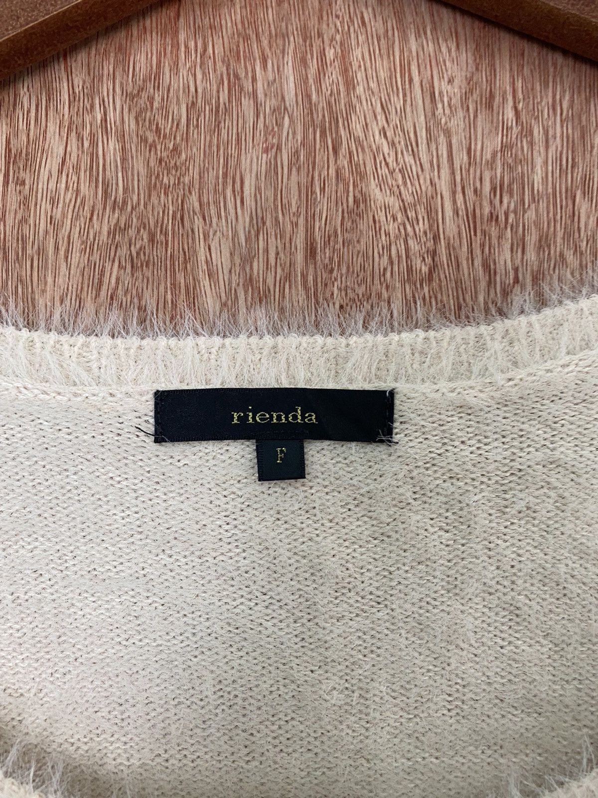 Homespun Knitwear × Japanese Brand Rienda Cream Shag Shaggy Fur Mohair Knitwear #B562 Size M / US 6-8 / IT 42-44 - 8 Thumbnail