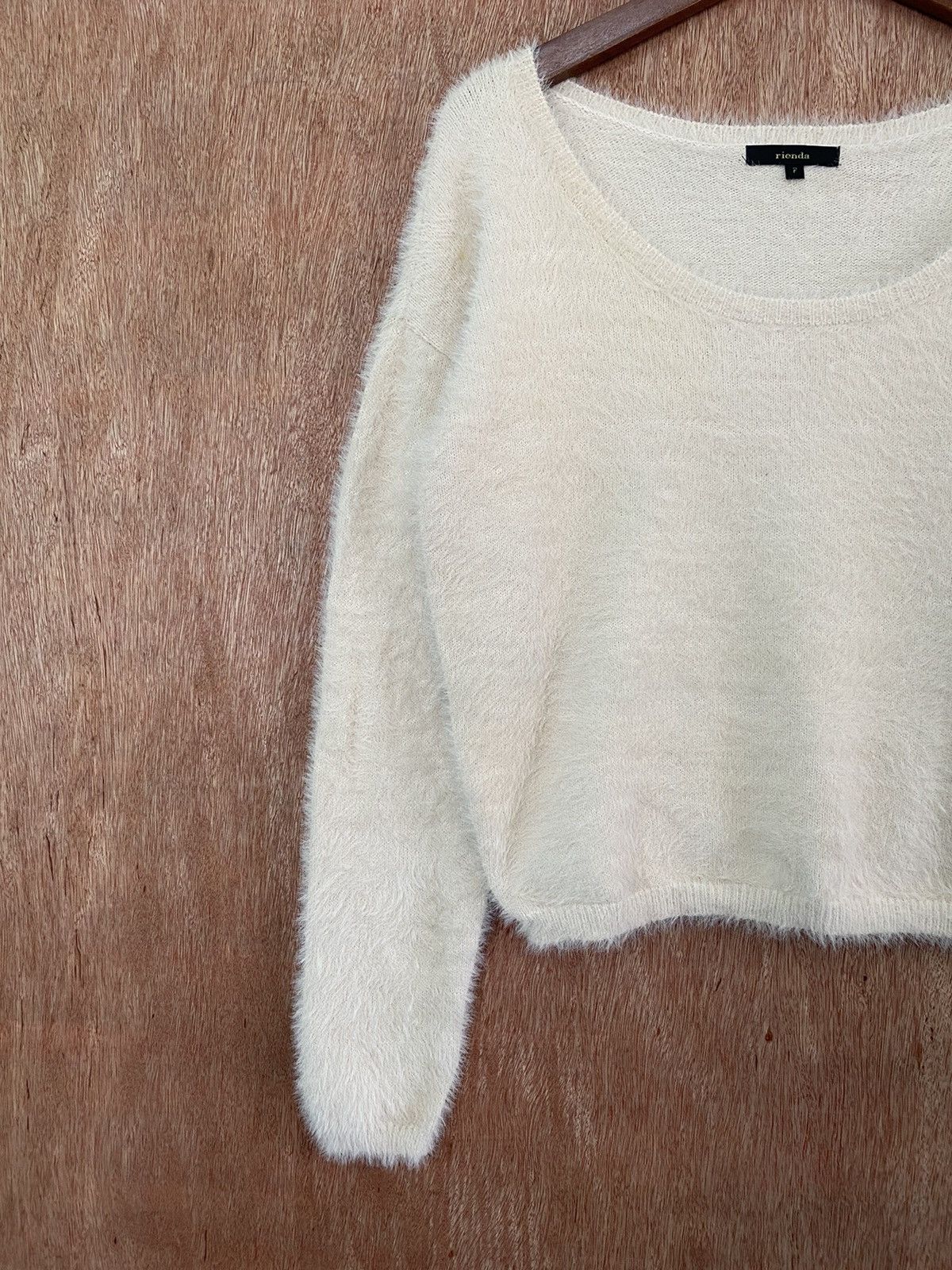 Homespun Knitwear × Japanese Brand Rienda Cream Shag Shaggy Fur Mohair Knitwear #B562 Size M / US 6-8 / IT 42-44 - 2 Thumbnail