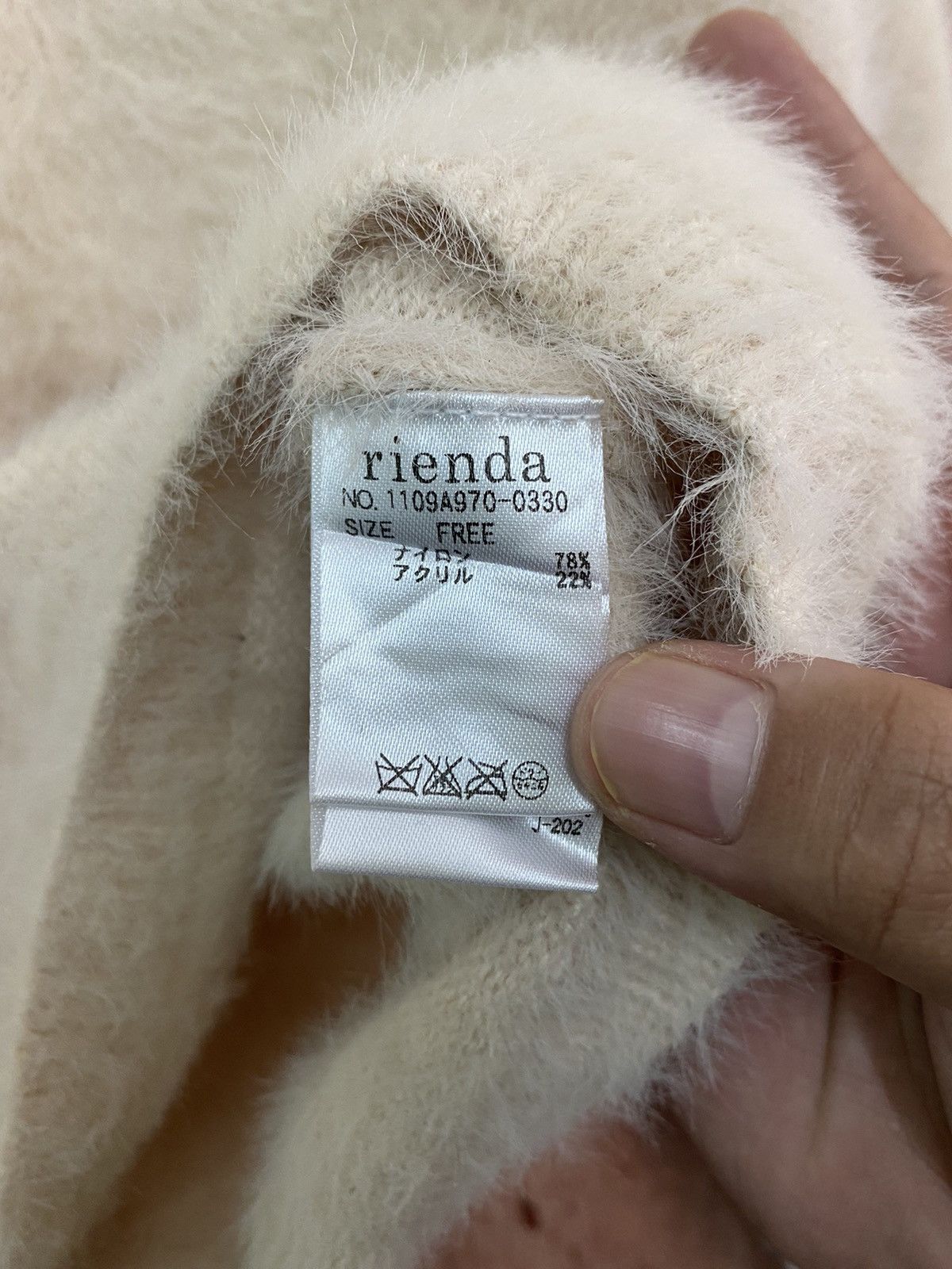 Homespun Knitwear × Japanese Brand Rienda Cream Shag Shaggy Fur Mohair Knitwear #B562 Size M / US 6-8 / IT 42-44 - 9 Thumbnail
