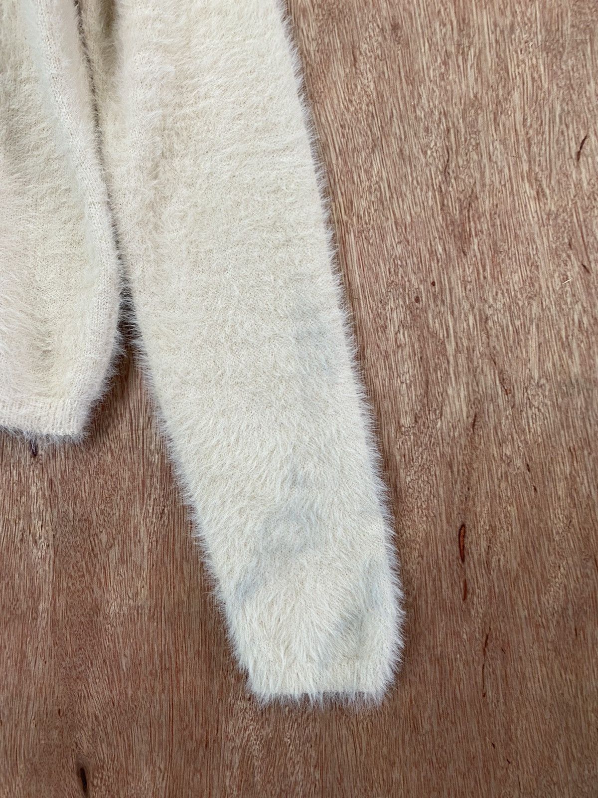 Homespun Knitwear × Japanese Brand Rienda Cream Shag Shaggy Fur Mohair Knitwear #B562 Size M / US 6-8 / IT 42-44 - 4 Thumbnail