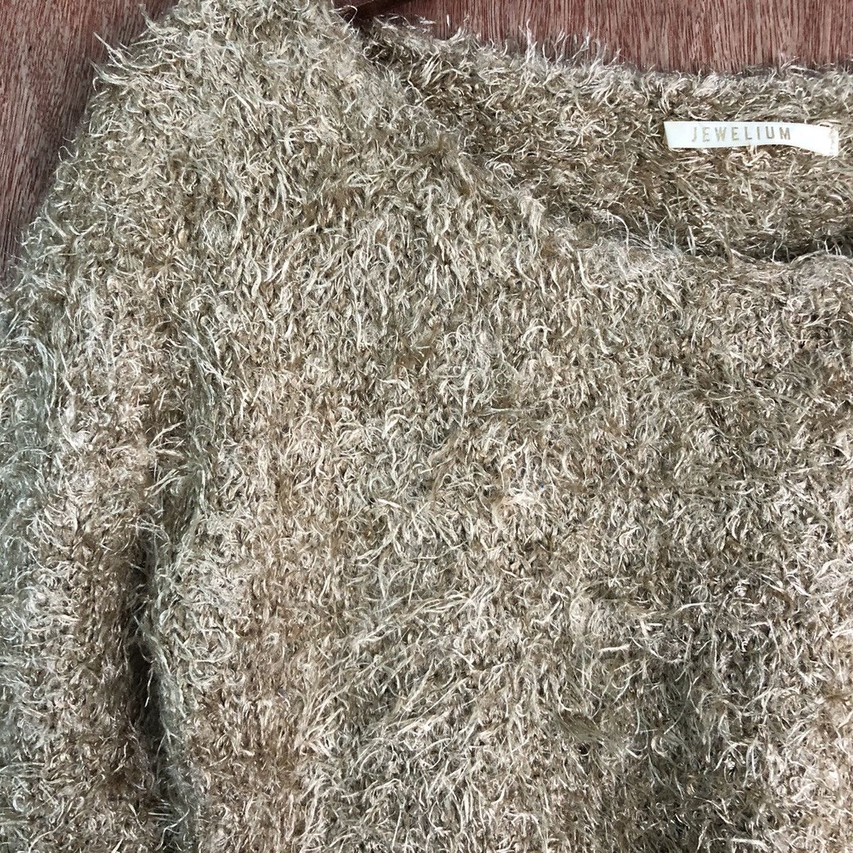 Japanese Brand Jewelium Stripe Shag Shaggy Fur Mohair Knitwear #6507 Size S / US 4 / IT 40 - 6 Thumbnail