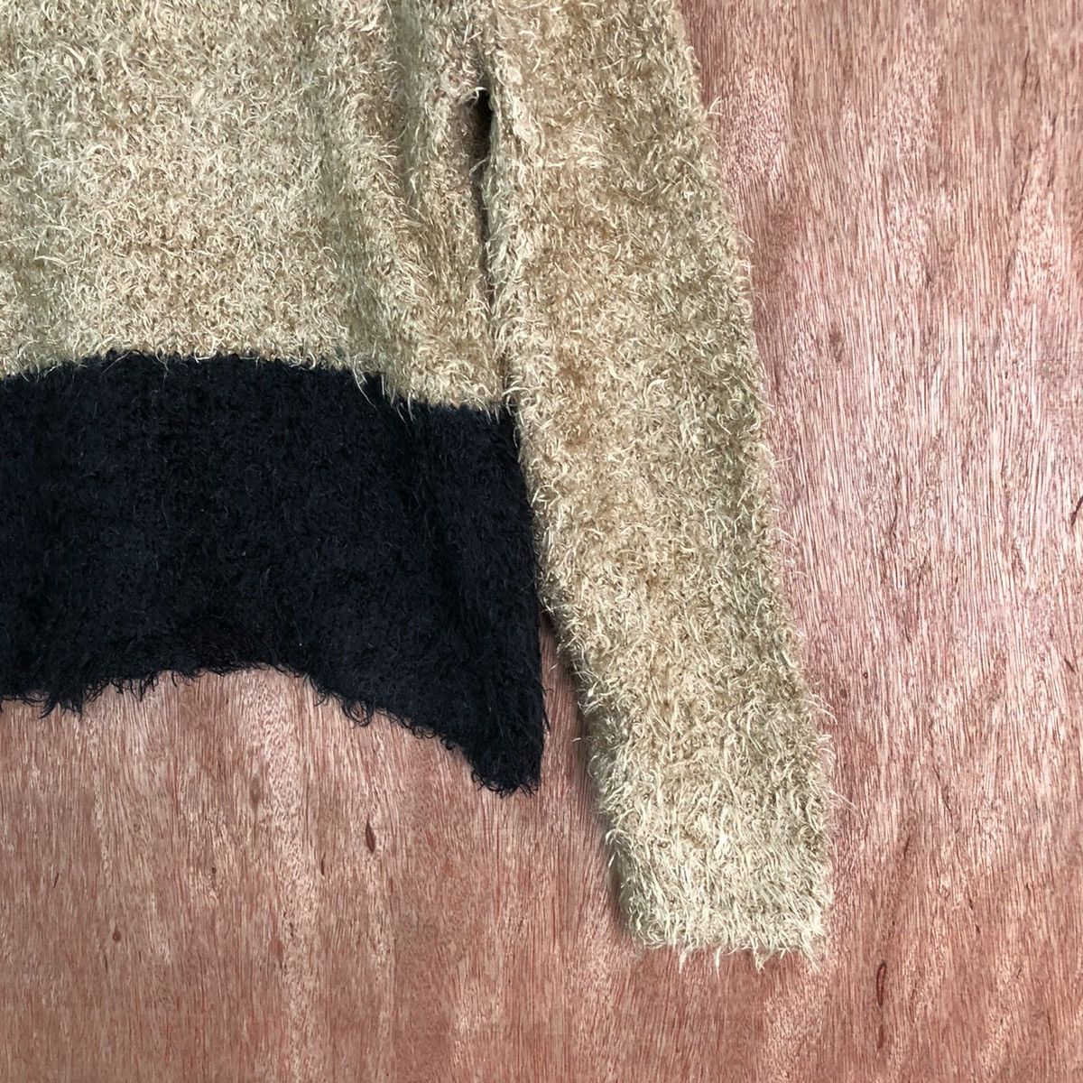 Japanese Brand Jewelium Stripe Shag Shaggy Fur Mohair Knitwear #6507 Size S / US 4 / IT 40 - 5 Thumbnail