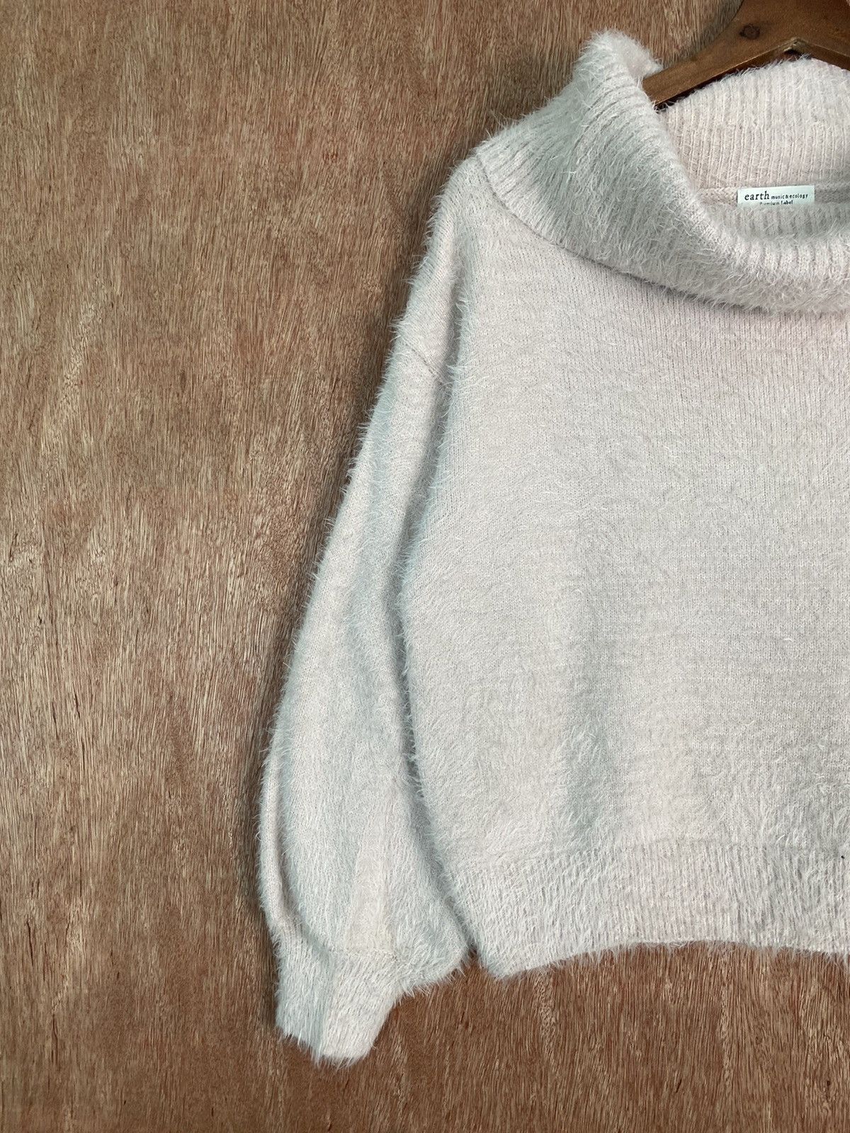 Homespun Knitwear × Japanese Brand DLS Earth Music & Ecology Shaggy Fur Mohair Knitwear #BB594 Size S / US 4 / IT 40 - 2 Thumbnail