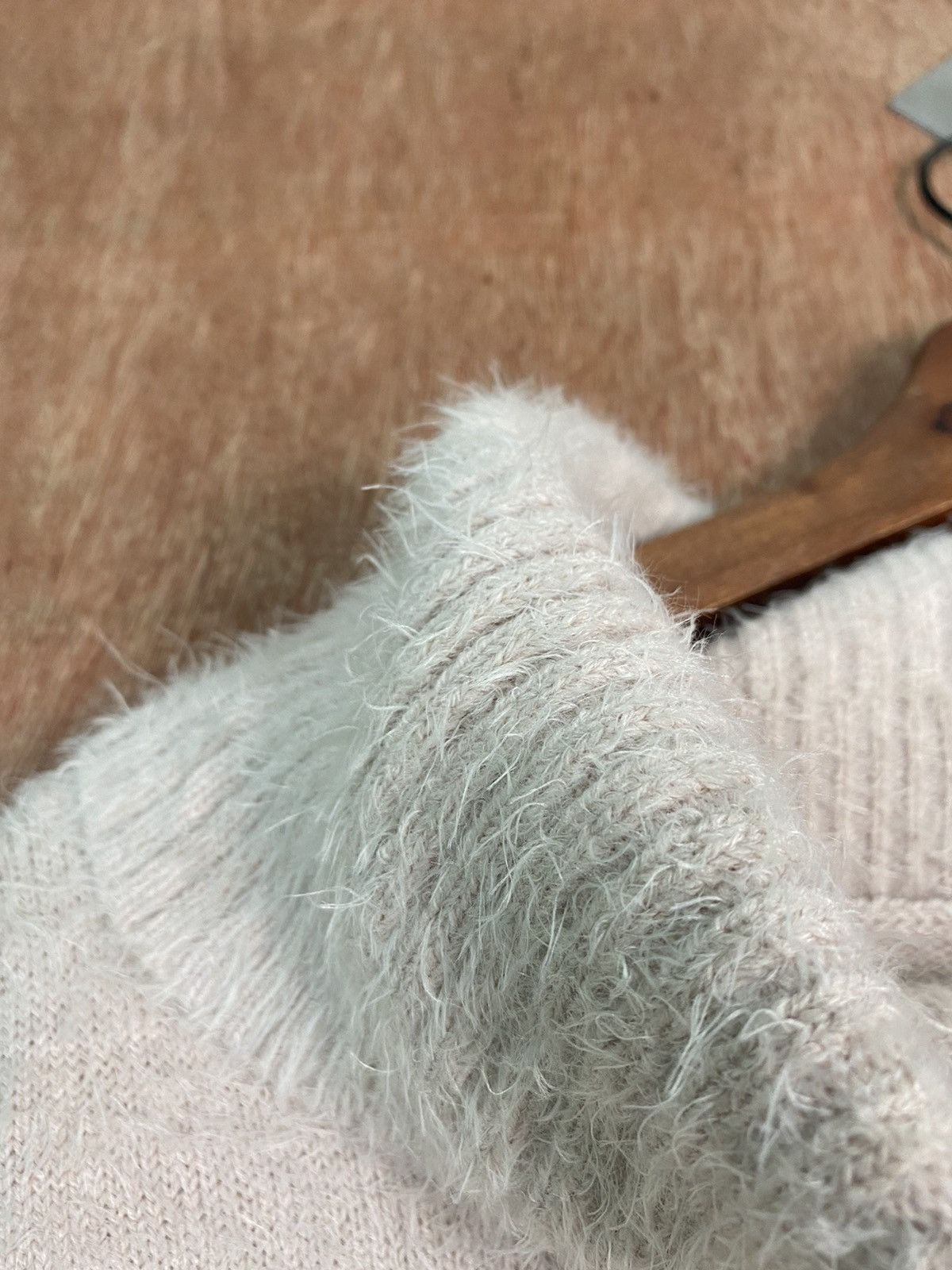 Homespun Knitwear × Japanese Brand DLS Earth Music & Ecology Shaggy Fur Mohair Knitwear #BB594 Size S / US 4 / IT 40 - 4 Thumbnail