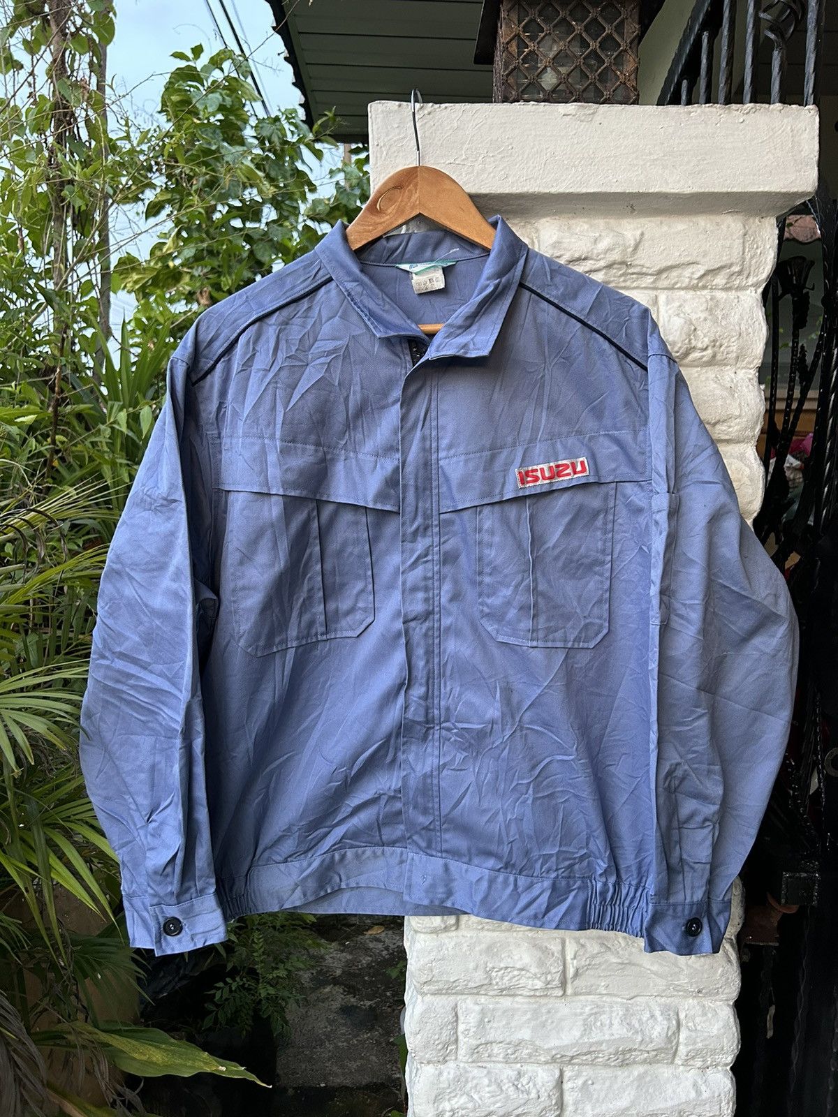 image of Racing x Vintage Isuzu Work Jacket in Sea Blue, Men's (Size Large)