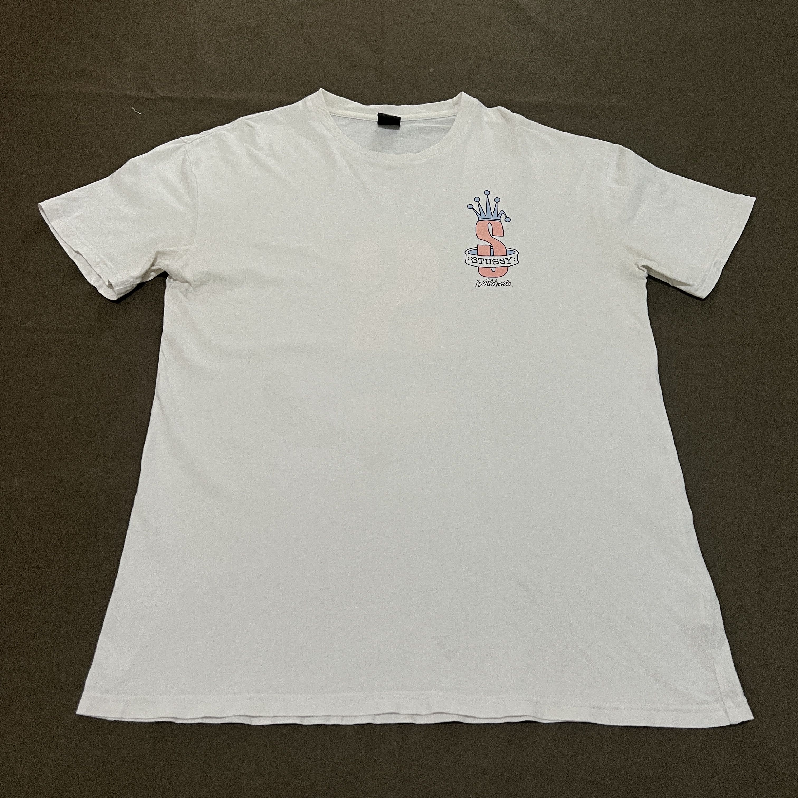 Stussy × Vintage Vintage Stussy crown customade worldwide Tee Shirt Size US M / EU 48-50 / 2 - 6 Thumbnail