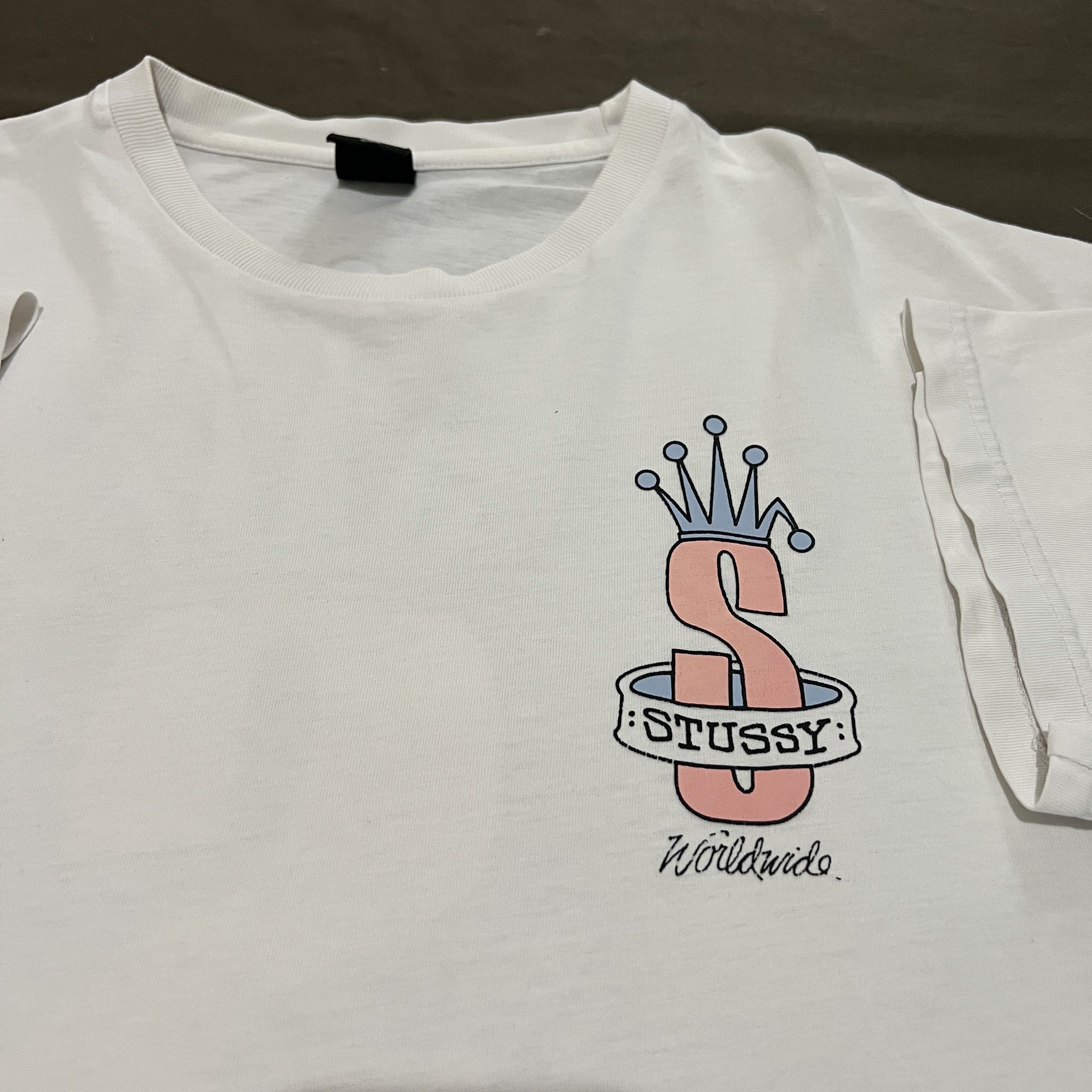 Stussy × Vintage Vintage Stussy crown customade worldwide Tee Shirt Size US M / EU 48-50 / 2 - 4 Thumbnail