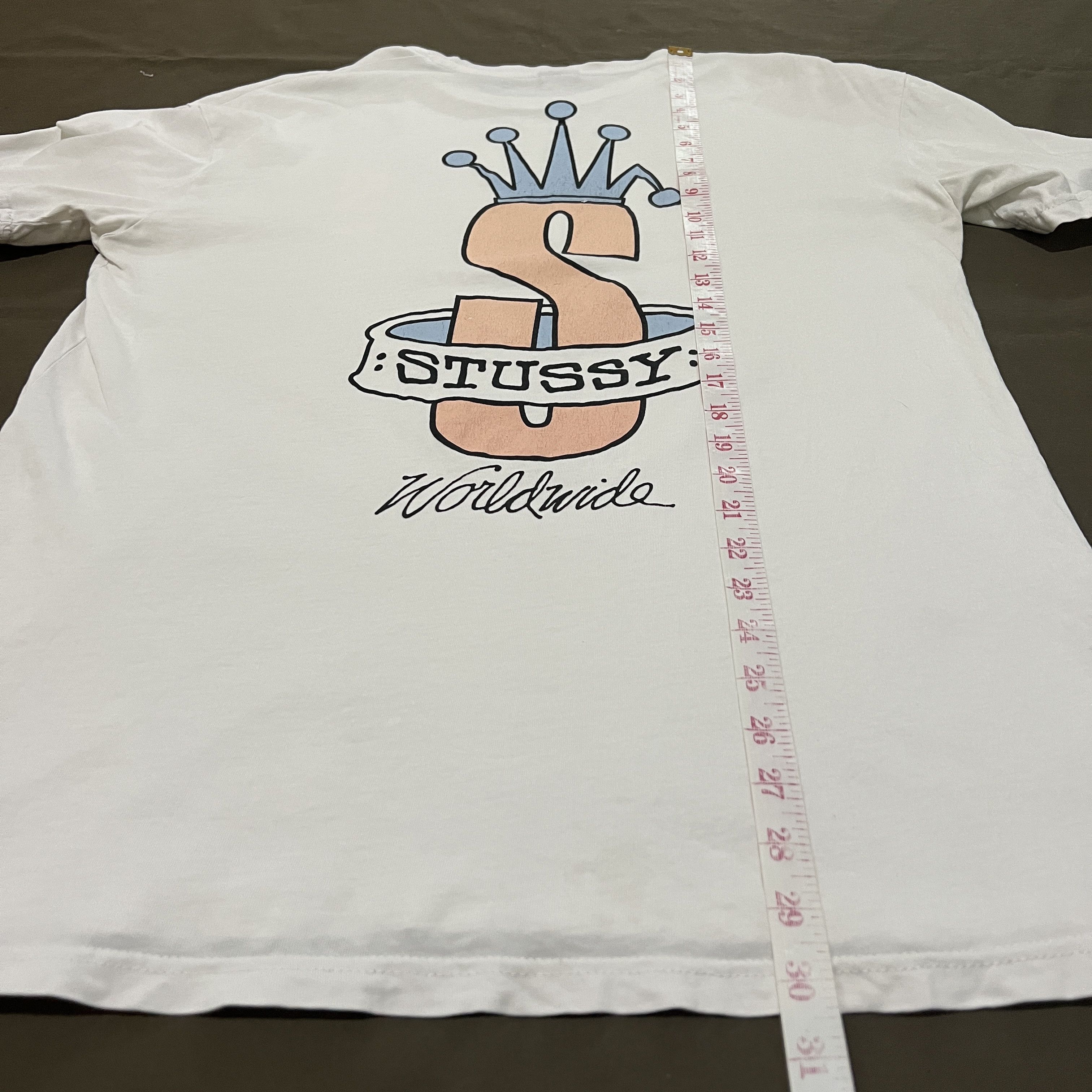 Stussy × Vintage Vintage Stussy crown customade worldwide Tee Shirt Size US M / EU 48-50 / 2 - 8 Thumbnail