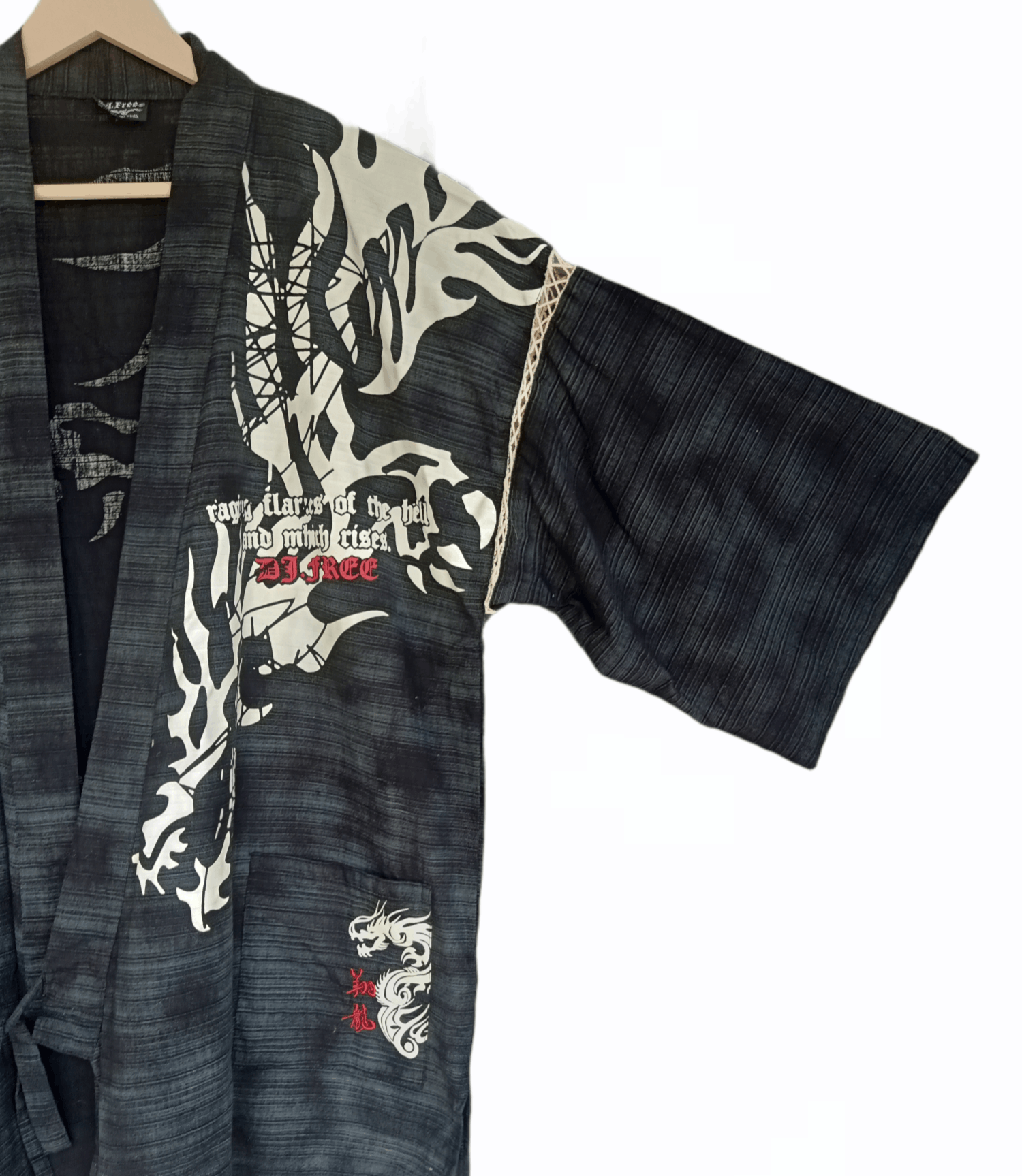 Japanese Brand × Vintage Vintage Kimono Japan Native Dragon Print wrap Size US L / EU 52-54 / 3 - 4 Thumbnail