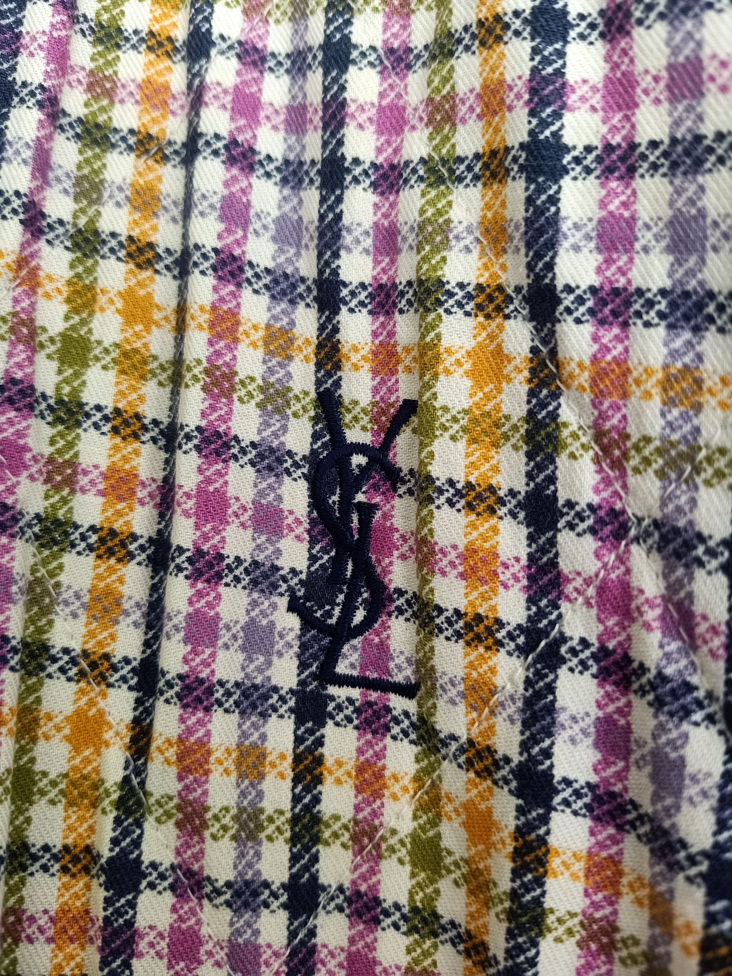 Yves Saint Laurent Vintage YSL Checkered Bathrobe Size US XL / EU 56 / 4 - 5 Thumbnail
