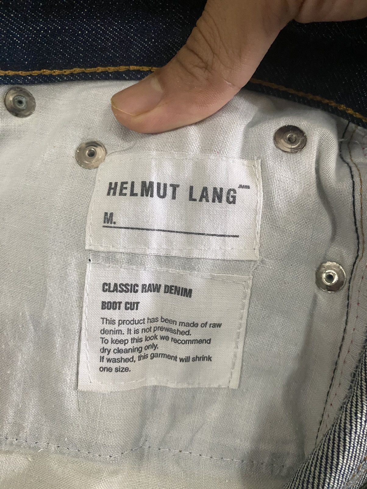 Helmut Lang Helmut Lang 1999 Classic Raw Denim Boot Cut Jeans Size US 29 - 10 Thumbnail