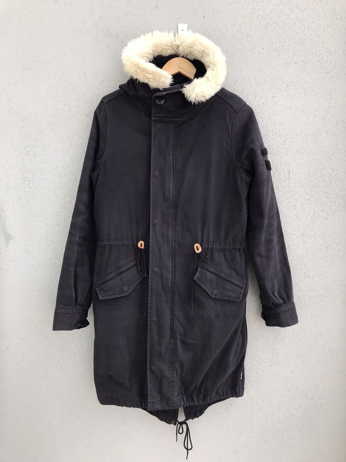 Japanese Brand X-GIRL Combat Parka Military Sun Faded Fur Hoodie Jacket Size US S / EU 44-46 / 1 - 1 Thumbnail
