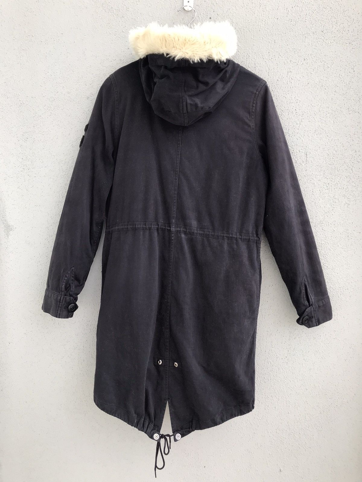 Japanese Brand X-GIRL Combat Parka Military Sun Faded Fur Hoodie Jacket Size US S / EU 44-46 / 1 - 3 Thumbnail