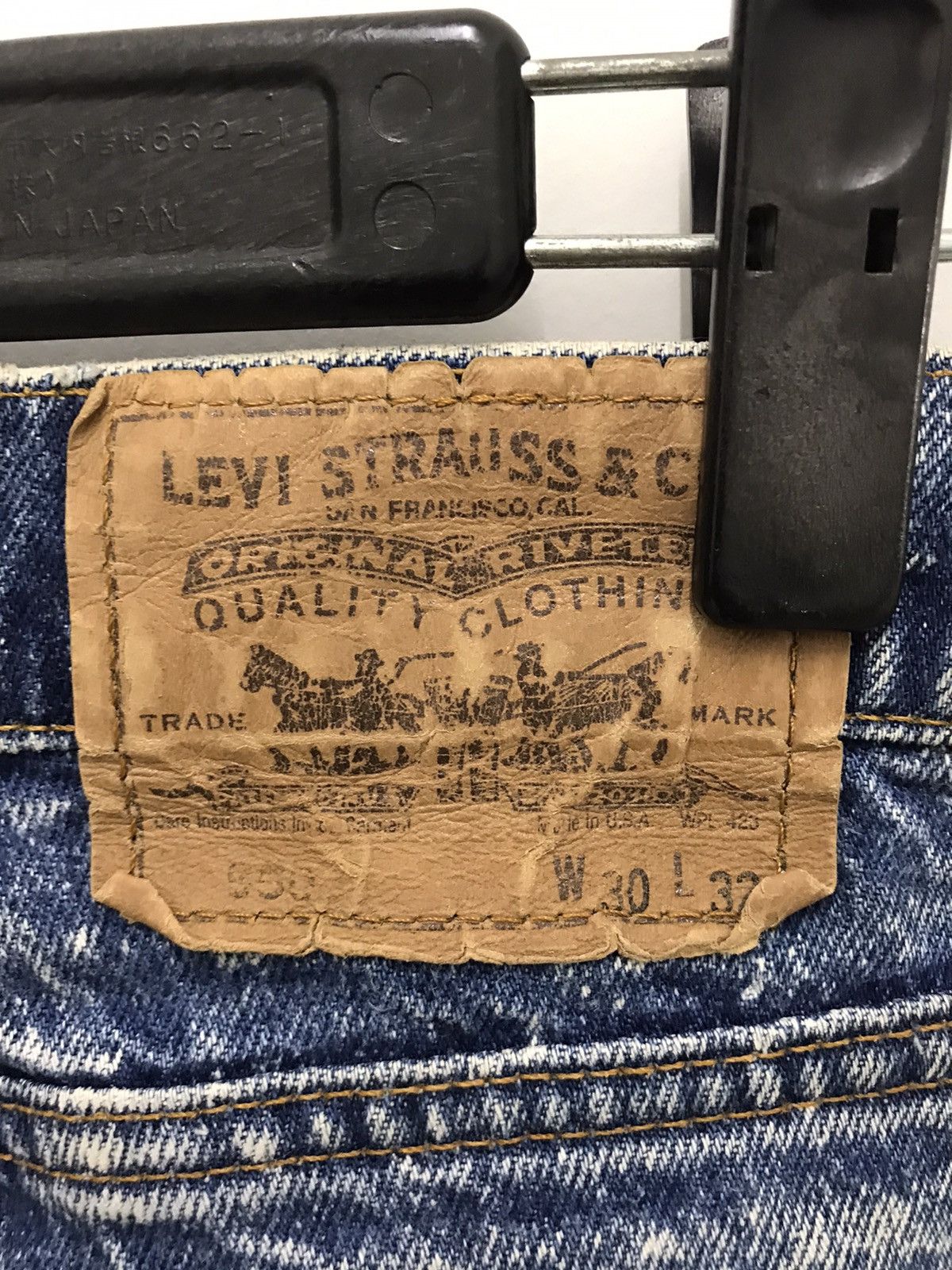 Levi's Vintage Clothing Vintage Levis 550 Acid Wash Orange Tag Jeans Made In Usa Size US 29 - 6 Thumbnail