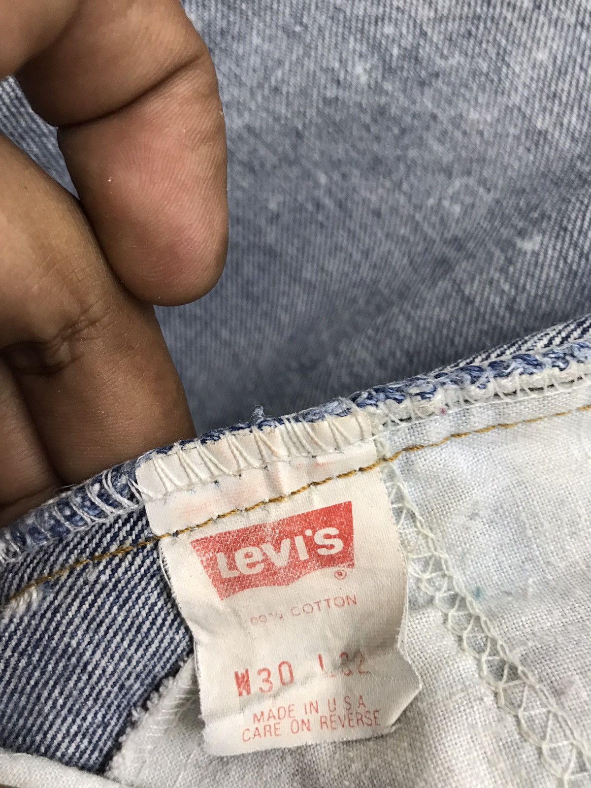 Levi's Vintage Clothing Vintage Levis 550 Acid Wash Orange Tag Jeans Made In Usa Size US 29 - 8 Thumbnail