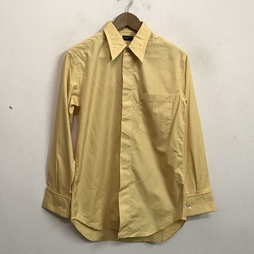 Margaret Howell Margaret Howell Yellow Long Sleeve Hidden Button Shirt Size US S / EU 44-46 / 1 - 1 Thumbnail