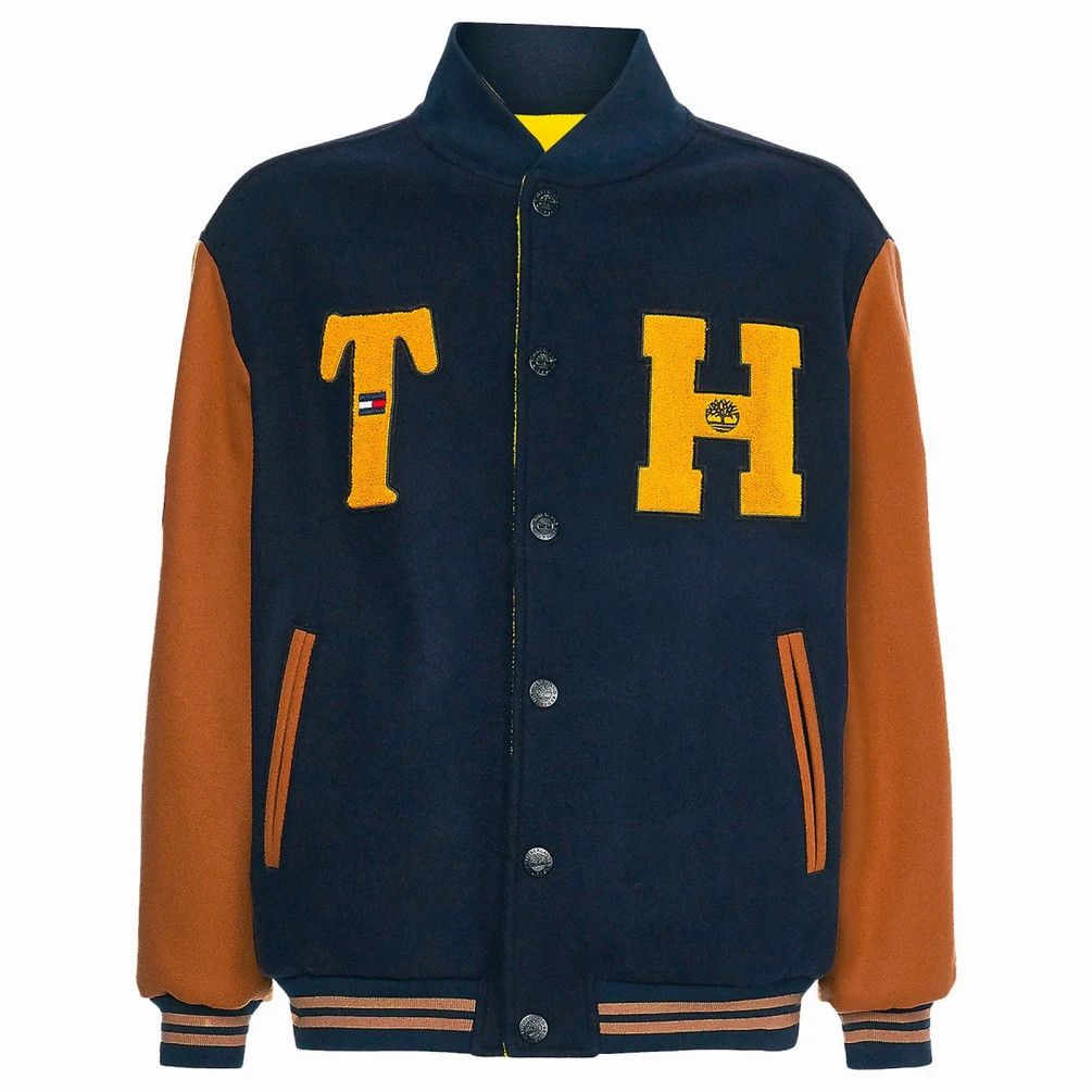 Timberland × Tommy Hilfiger RARE TOMMY HILFIGER X TIMBERLAND REVERSIBLE VARSITY JACKET Size US XL / EU 56 / 4 - 3 Thumbnail