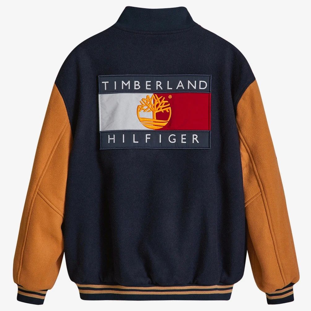 Timberland × Tommy Hilfiger RARE TOMMY HILFIGER X TIMBERLAND REVERSIBLE VARSITY JACKET Size US XL / EU 56 / 4 - 2 Thumbnail
