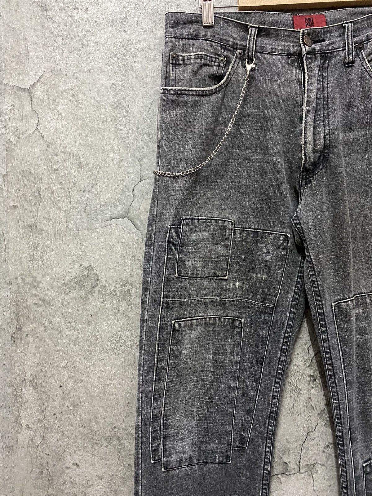 Designer × Japanese Brand Vintage Nylaus 0125 Japan Reconstructed Patchwork Denim Size US 32 / EU 48 - 6 Thumbnail