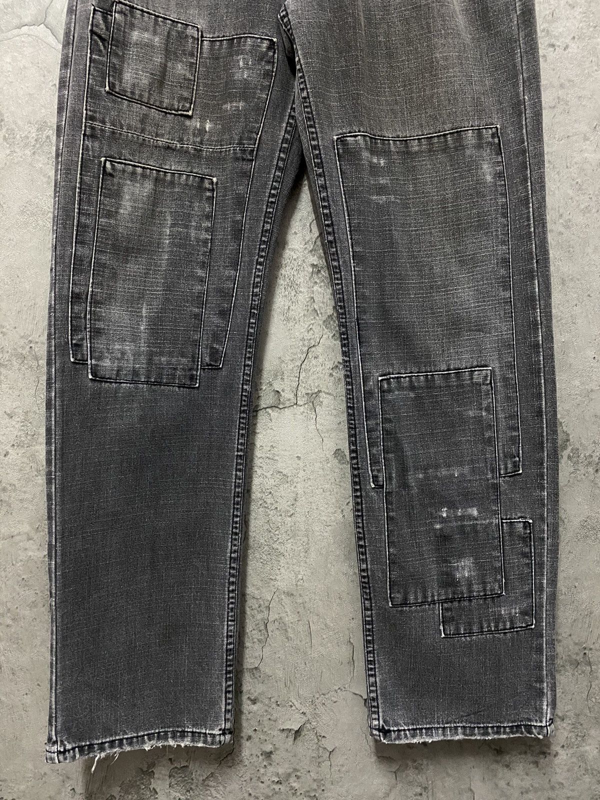 Designer × Japanese Brand Vintage Nylaus 0125 Japan Reconstructed Patchwork Denim Size US 32 / EU 48 - 5 Thumbnail