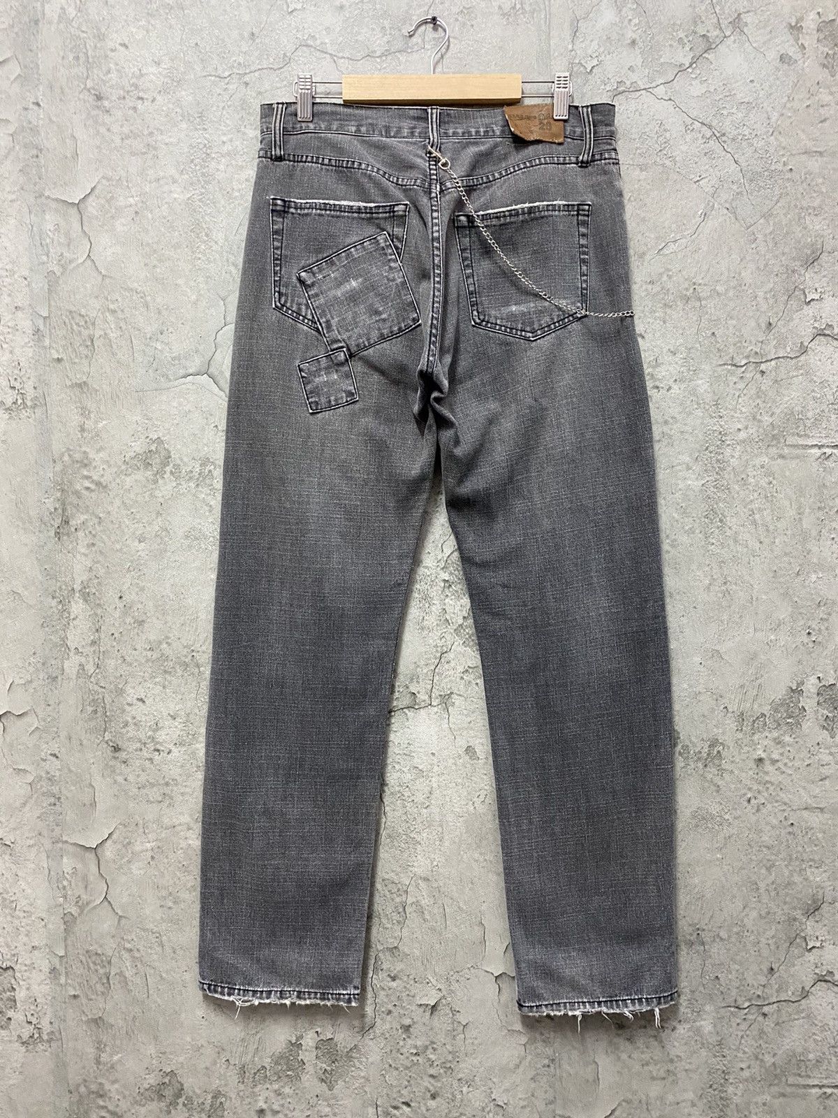 Designer × Japanese Brand Vintage Nylaus 0125 Japan Reconstructed Patchwork Denim Size US 32 / EU 48 - 2 Thumbnail